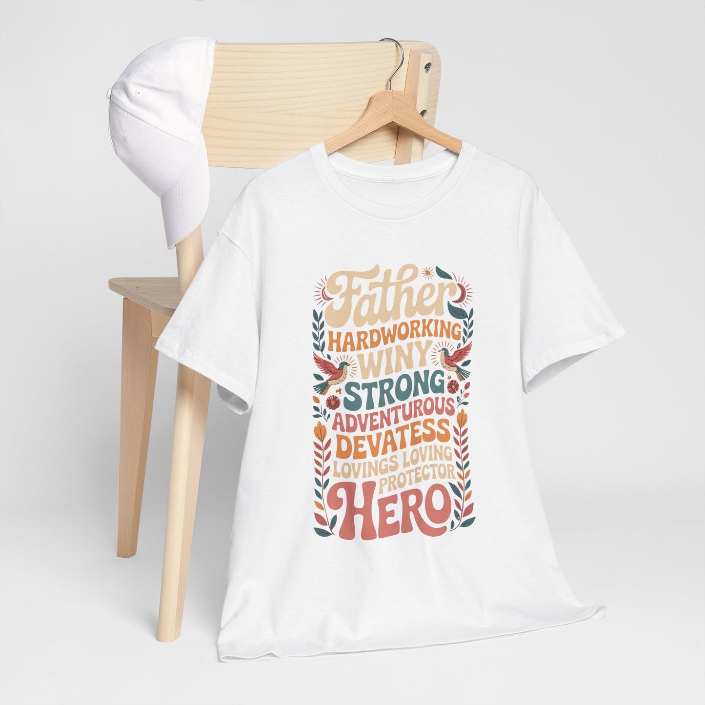 Celebratory Father's Day Unisex Tee, Dad Shirt, Gift for Him, Birthday Gift, Family Reunion Shirt, Adventure Tee, Hero Dad Tee