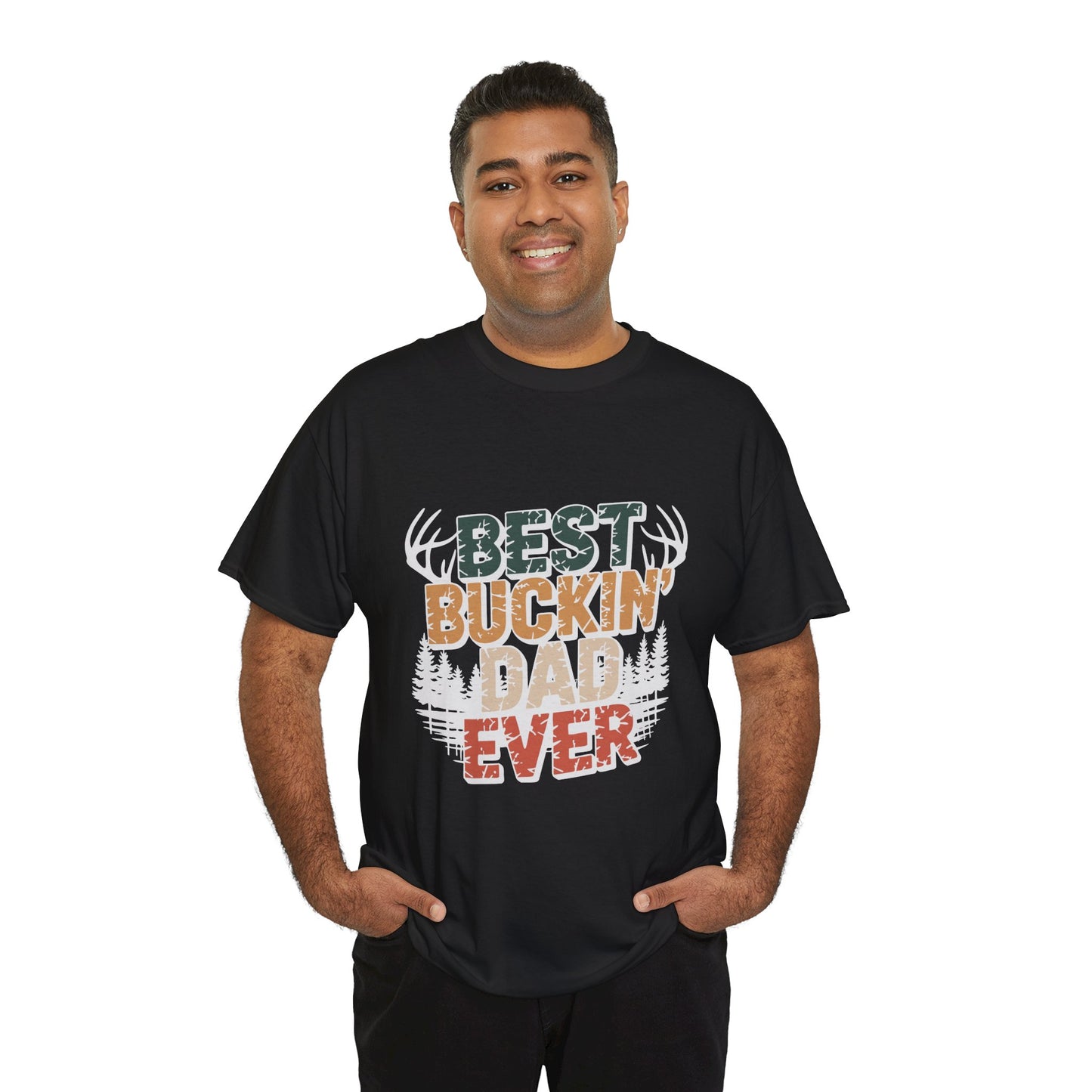 Best Buckin' Dad Ever Unisex Heavy Cotton Tee