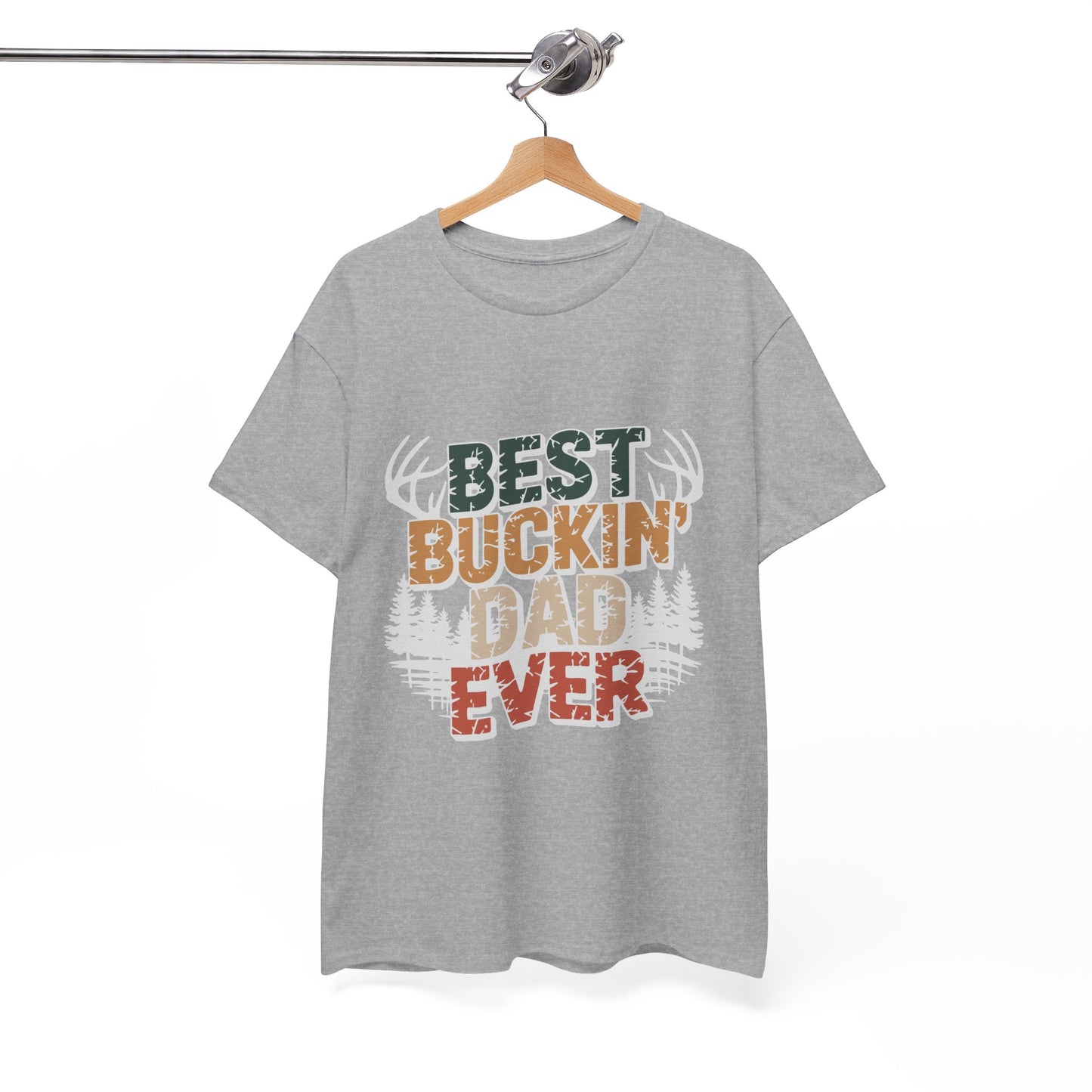 Best Buckin' Dad Ever Unisex Heavy Cotton Tee