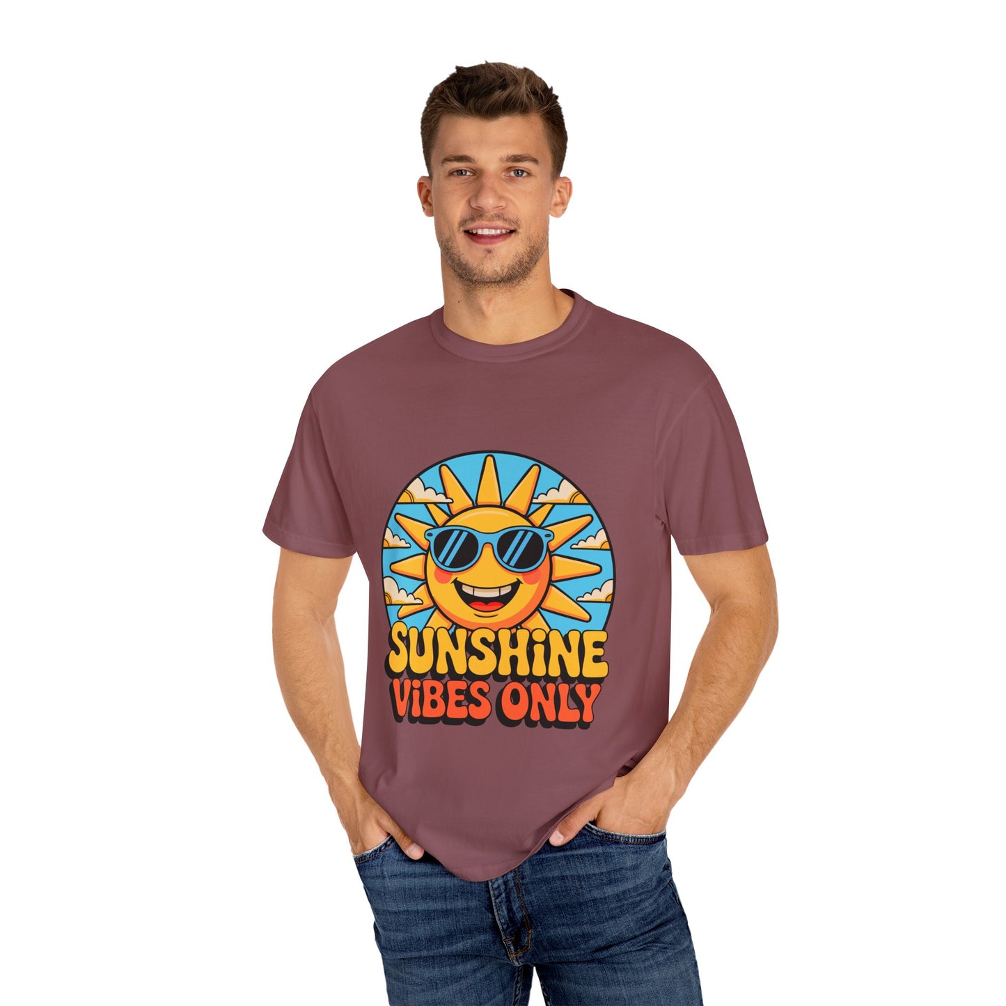 Sunshine Vibes Only Unisex Garment-Dyed T-Shirt - Feel-Good Summer Wear
