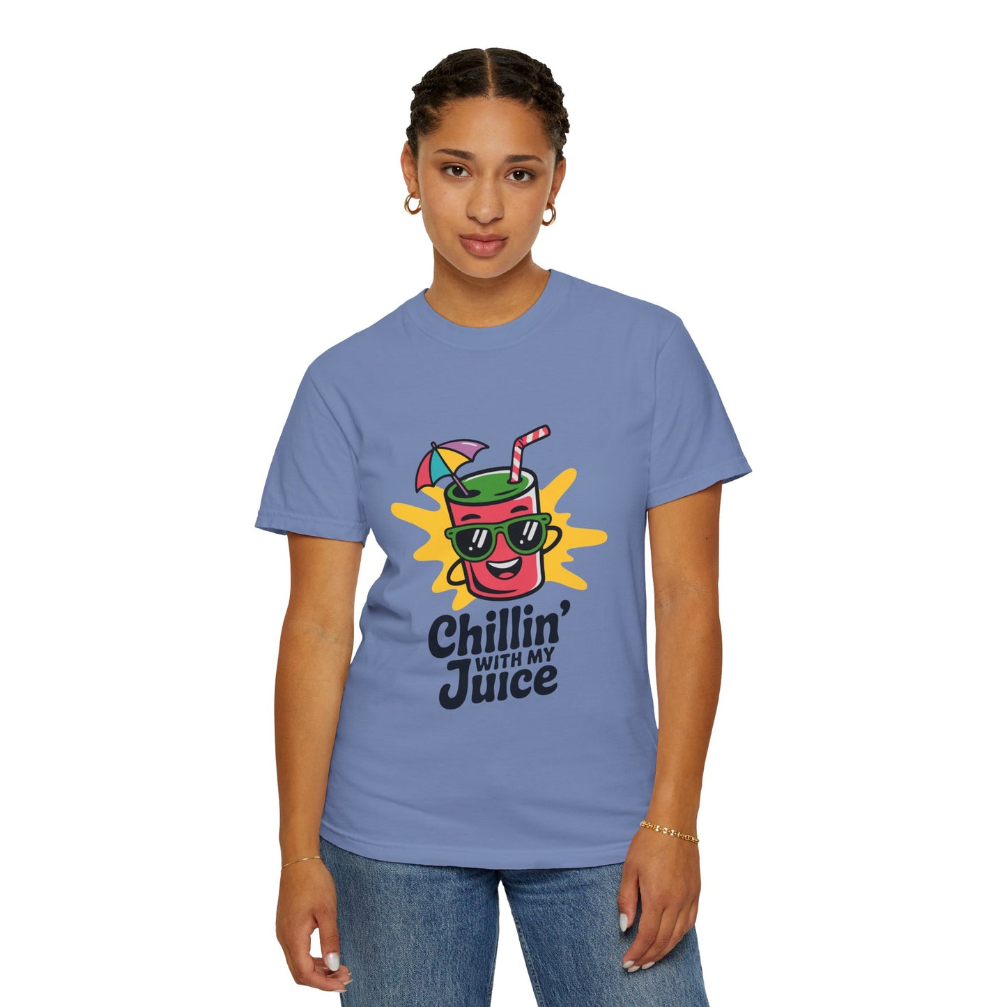 Chillin' with My Juice T-Shirt, Fun Summer Tee, Casual Unisex Shirt, Gift for Juice Lovers, Beach Day Apparel