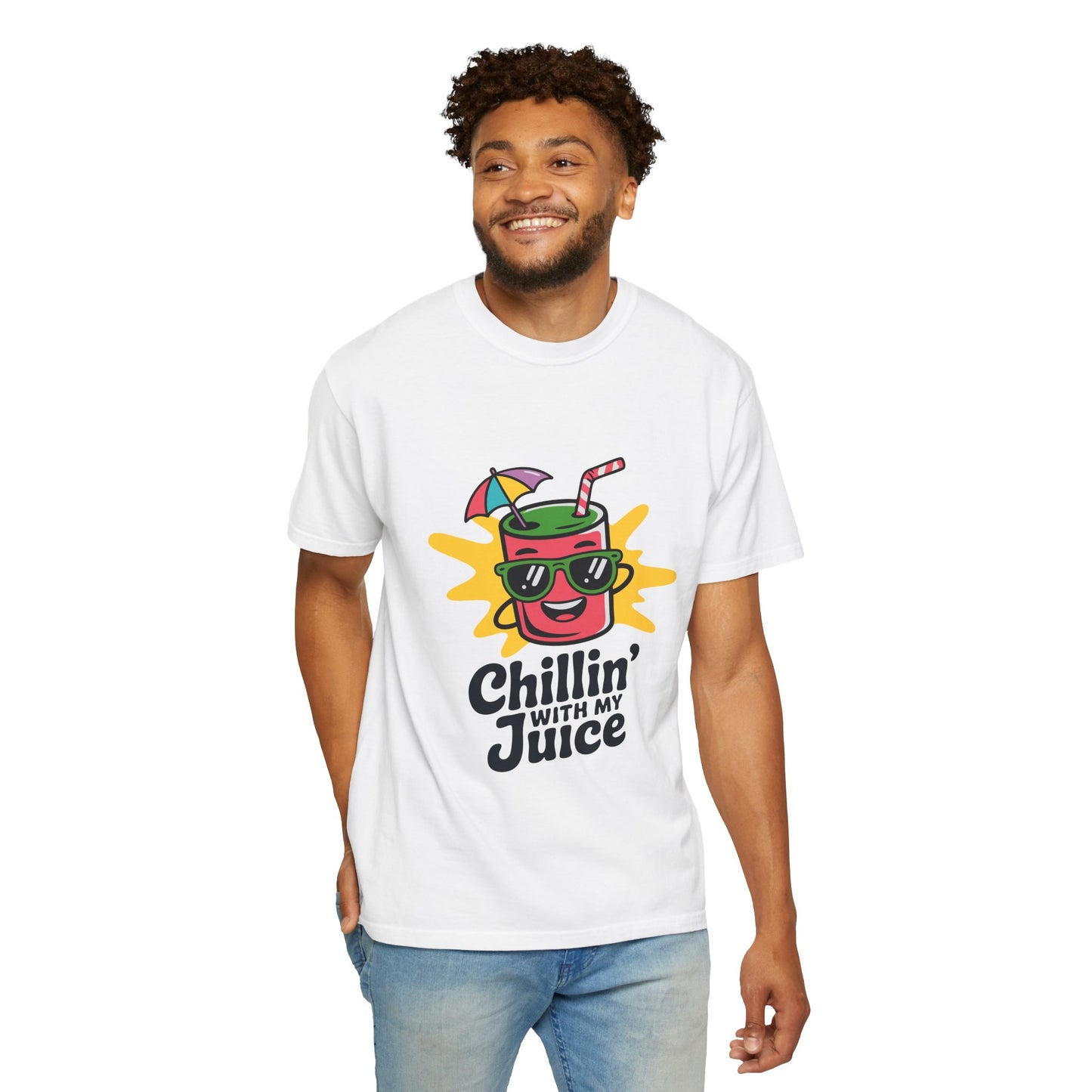 Chillin' with My Juice T-Shirt, Fun Summer Tee, Casual Unisex Shirt, Gift for Juice Lovers, Beach Day Apparel
