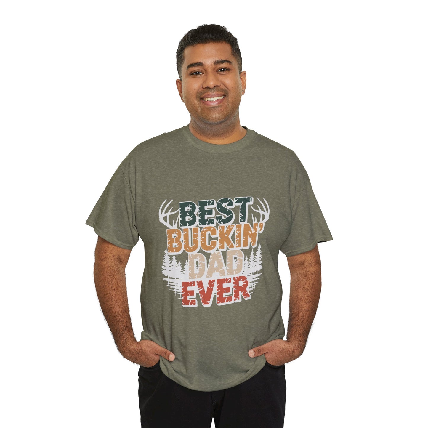 Best Buckin' Dad Ever Unisex Heavy Cotton Tee