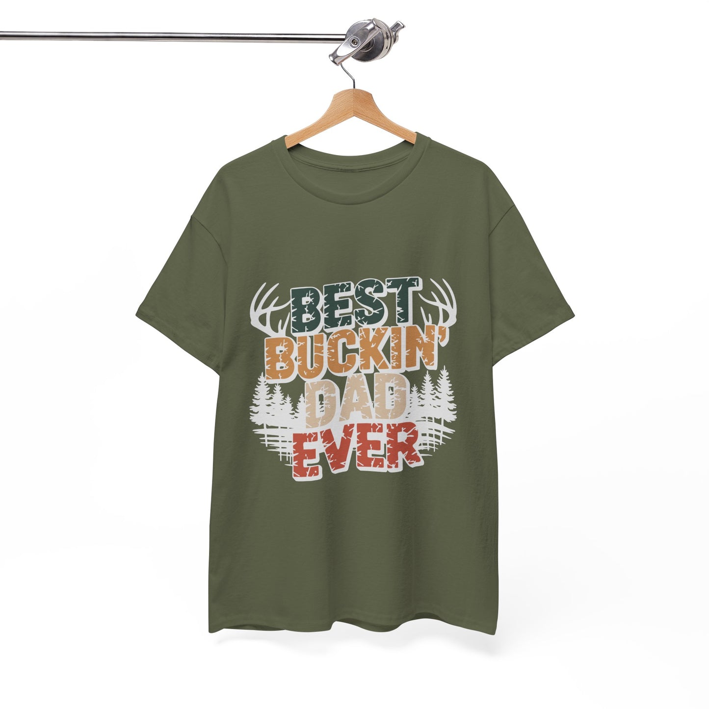 Best Buckin' Dad Ever Unisex Heavy Cotton Tee