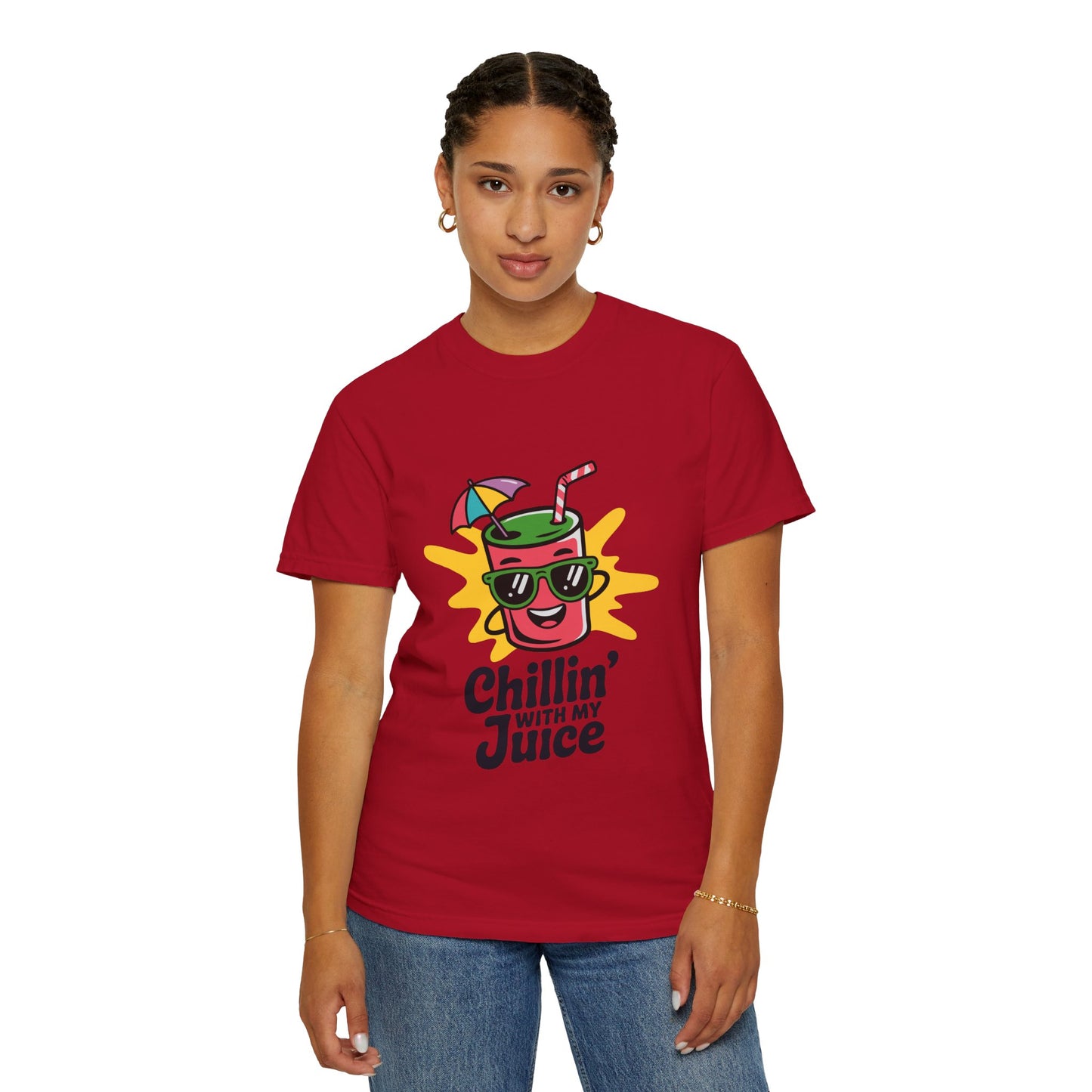 Chillin' with My Juice T-Shirt, Fun Summer Tee, Casual Unisex Shirt, Gift for Juice Lovers, Beach Day Apparel