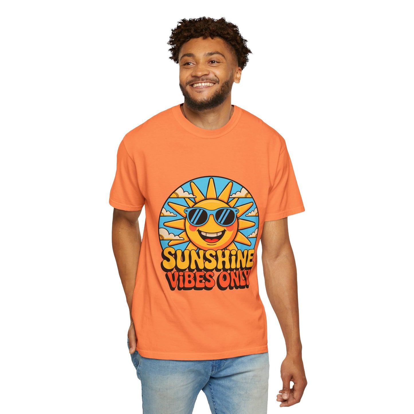 Sunshine Vibes Only Unisex Garment-Dyed T-Shirt - Feel-Good Summer Wear