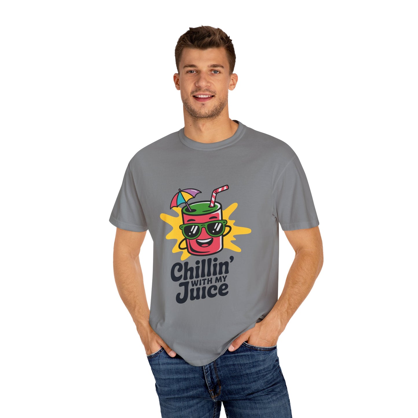 Chillin' with My Juice T-Shirt, Fun Summer Tee, Casual Unisex Shirt, Gift for Juice Lovers, Beach Day Apparel