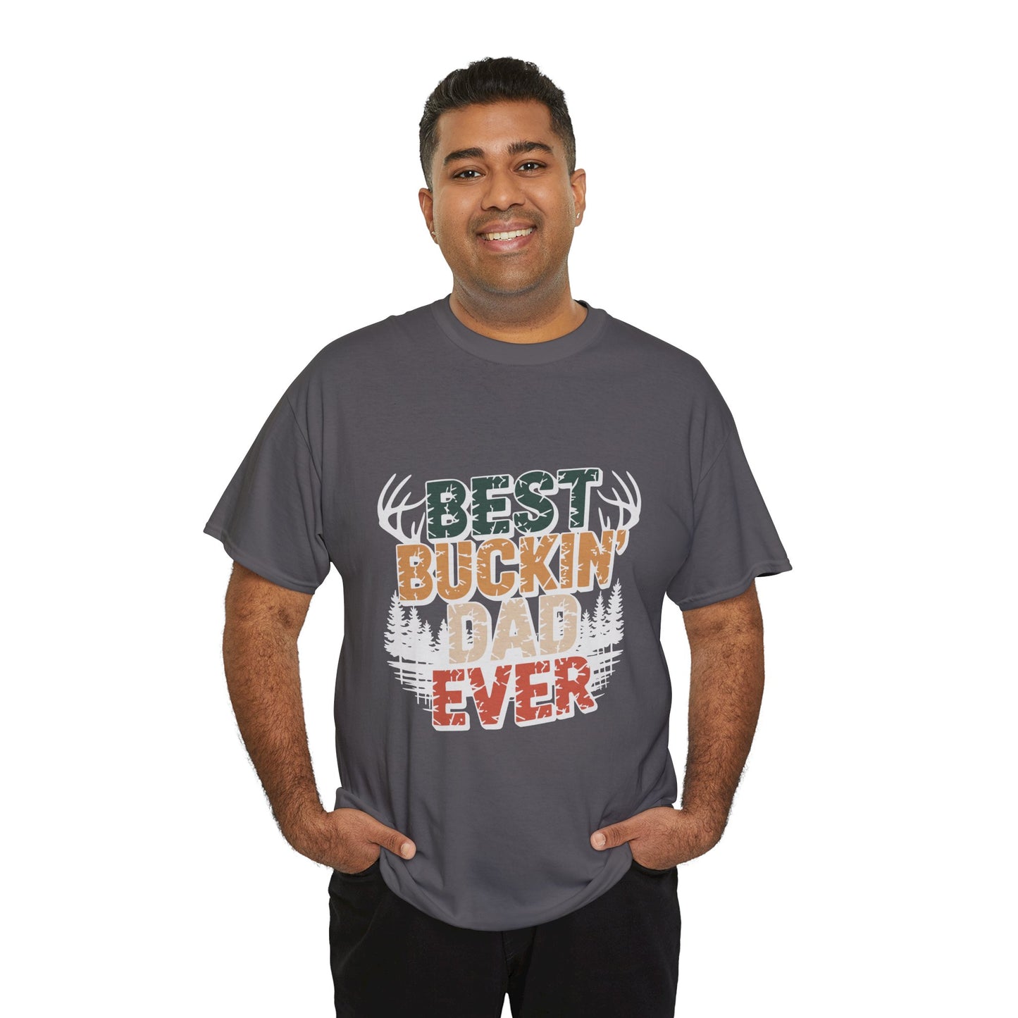 Best Buckin' Dad Ever Unisex Heavy Cotton Tee