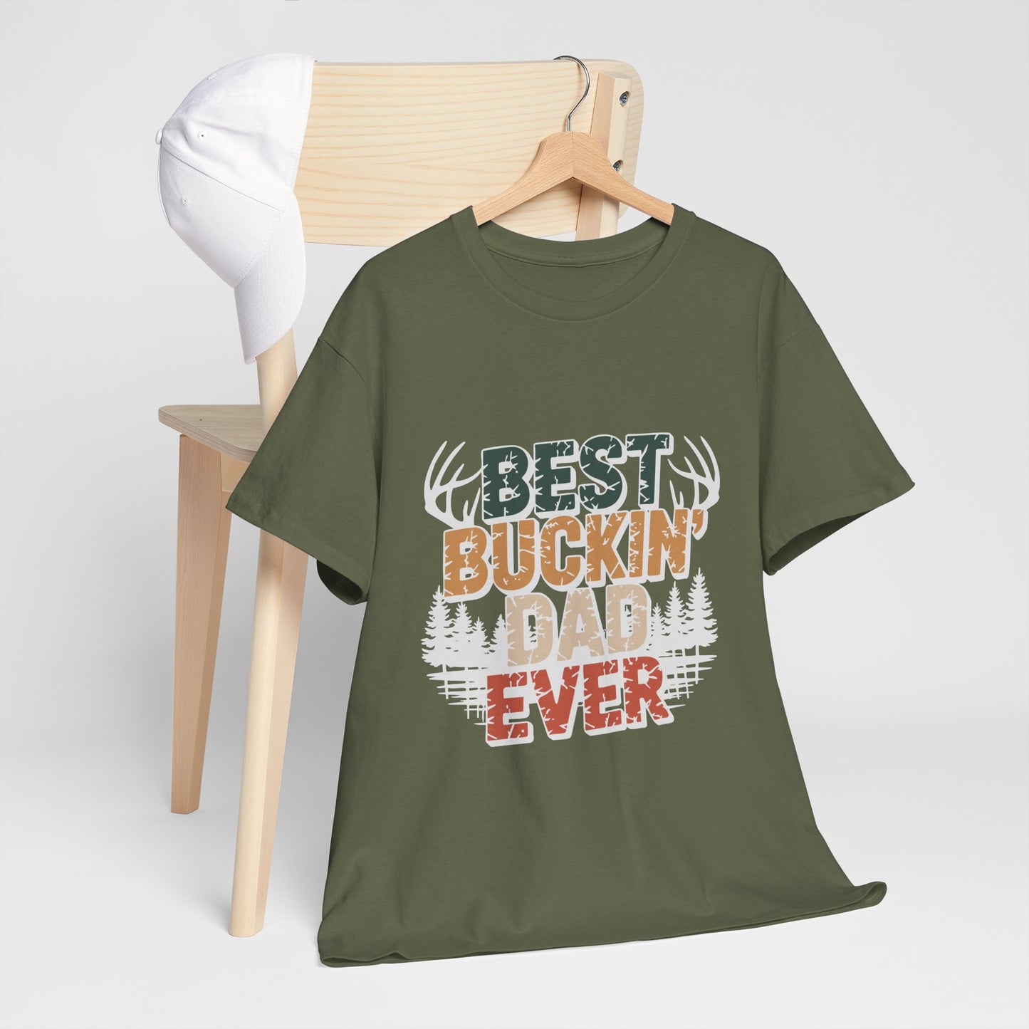 Best Buckin' Dad Ever Unisex Heavy Cotton Tee