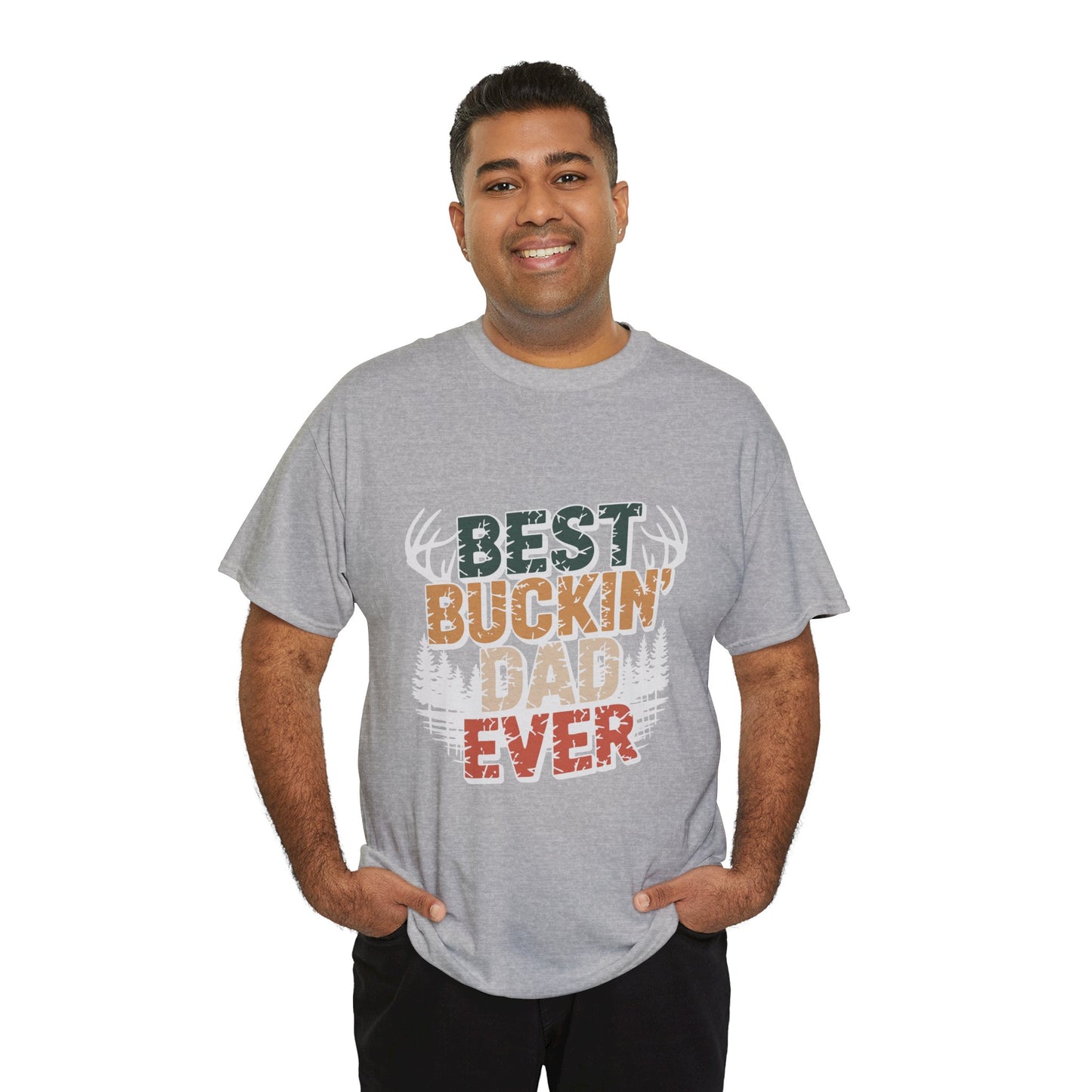 Best Buckin' Dad Ever Unisex Heavy Cotton Tee