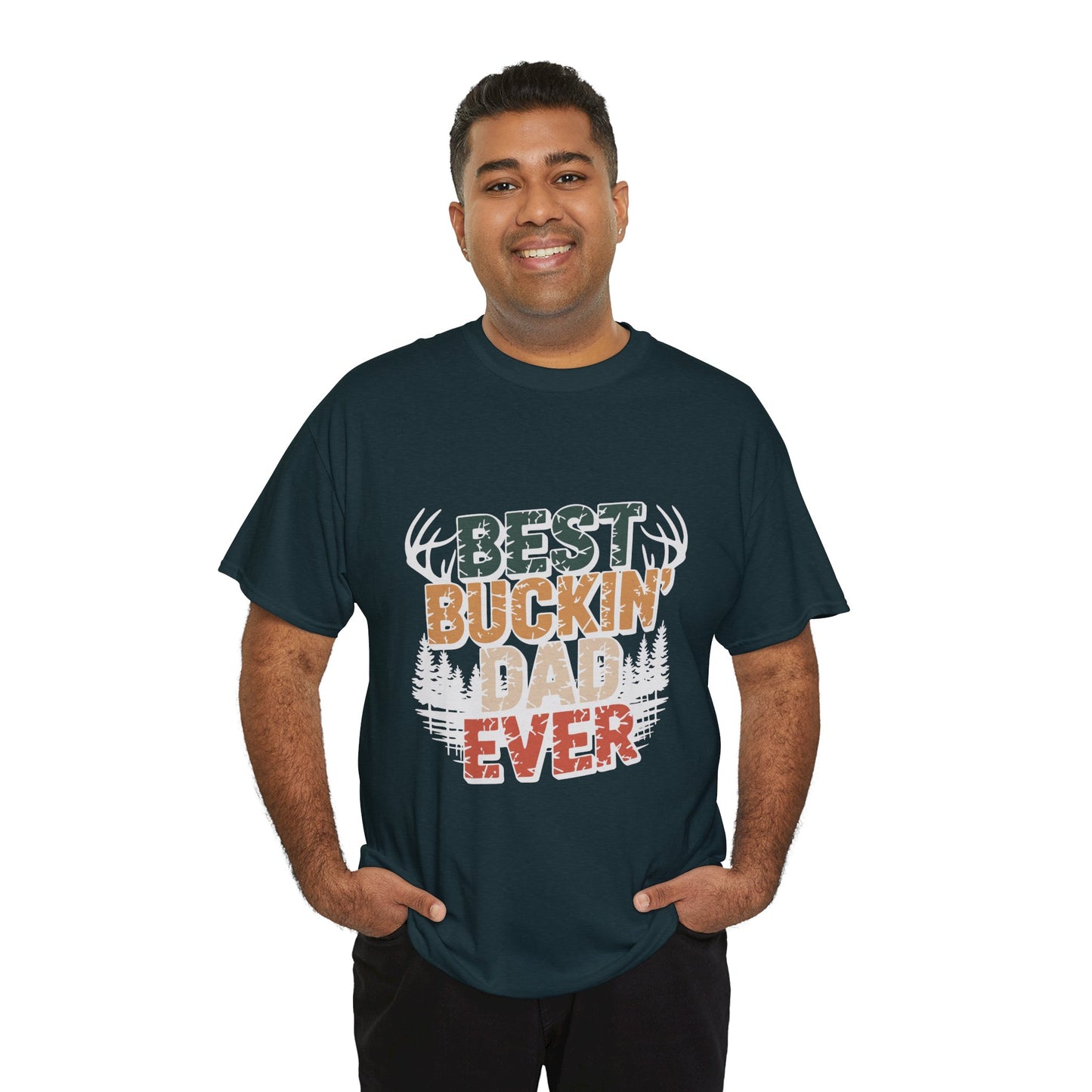 Best Buckin' Dad Ever Unisex Heavy Cotton Tee