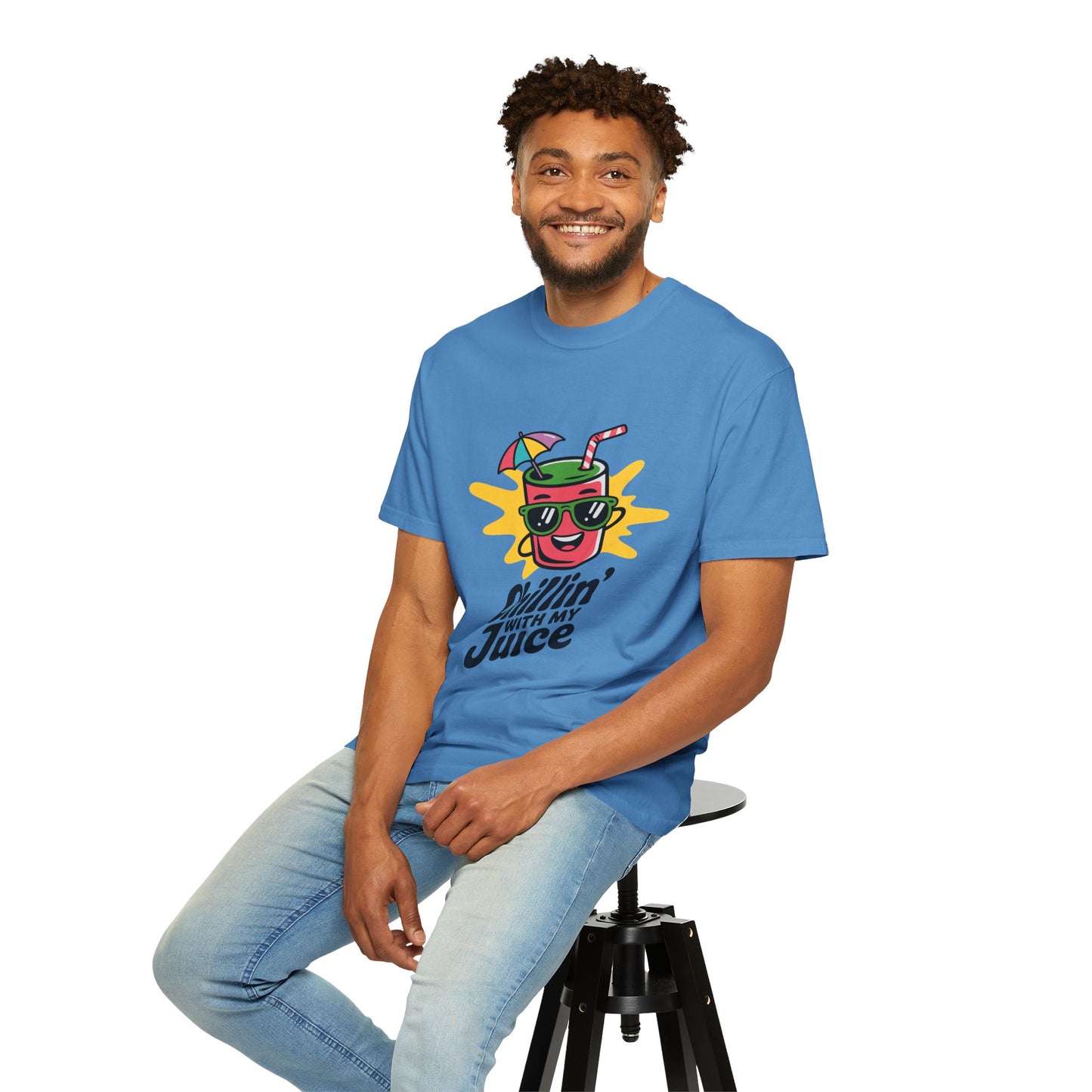 Chillin' with My Juice T-Shirt, Fun Summer Tee, Casual Unisex Shirt, Gift for Juice Lovers, Beach Day Apparel