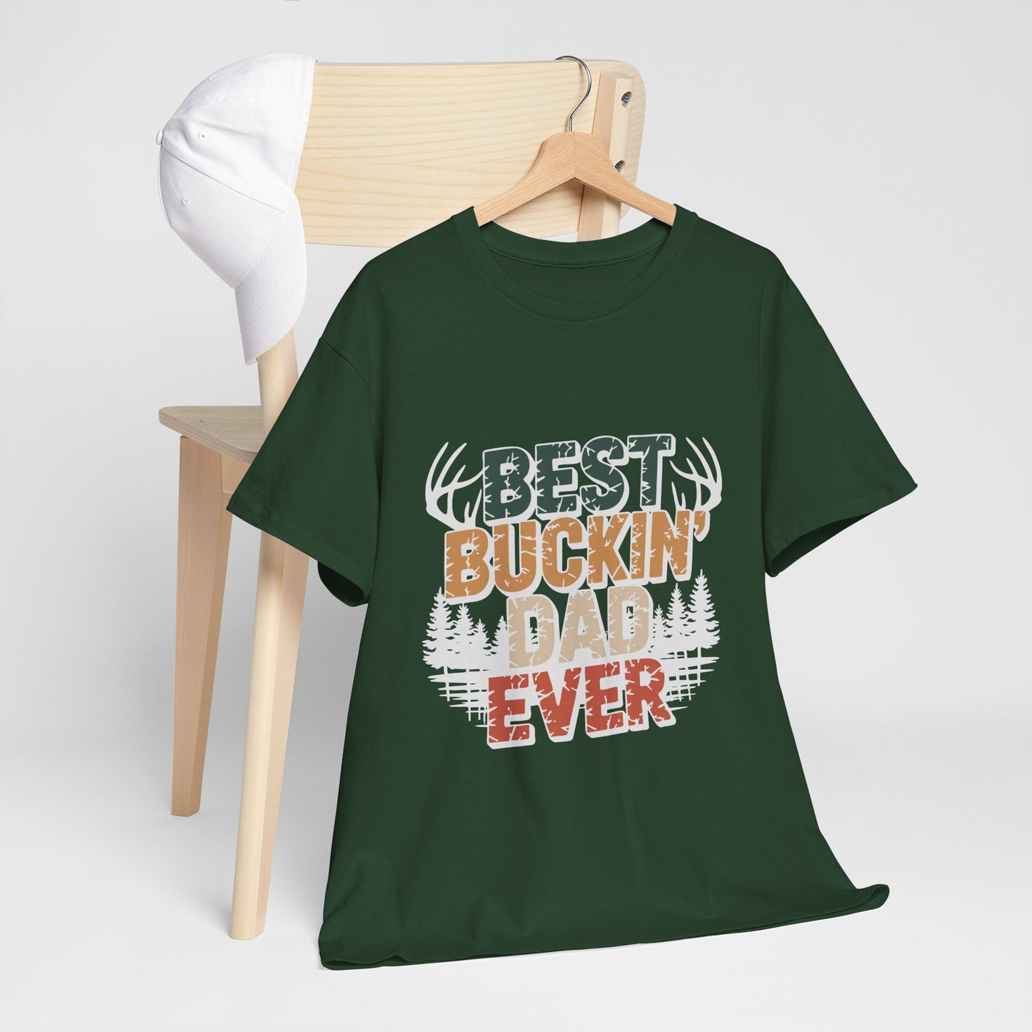 Best Buckin' Dad Ever Unisex Heavy Cotton Tee