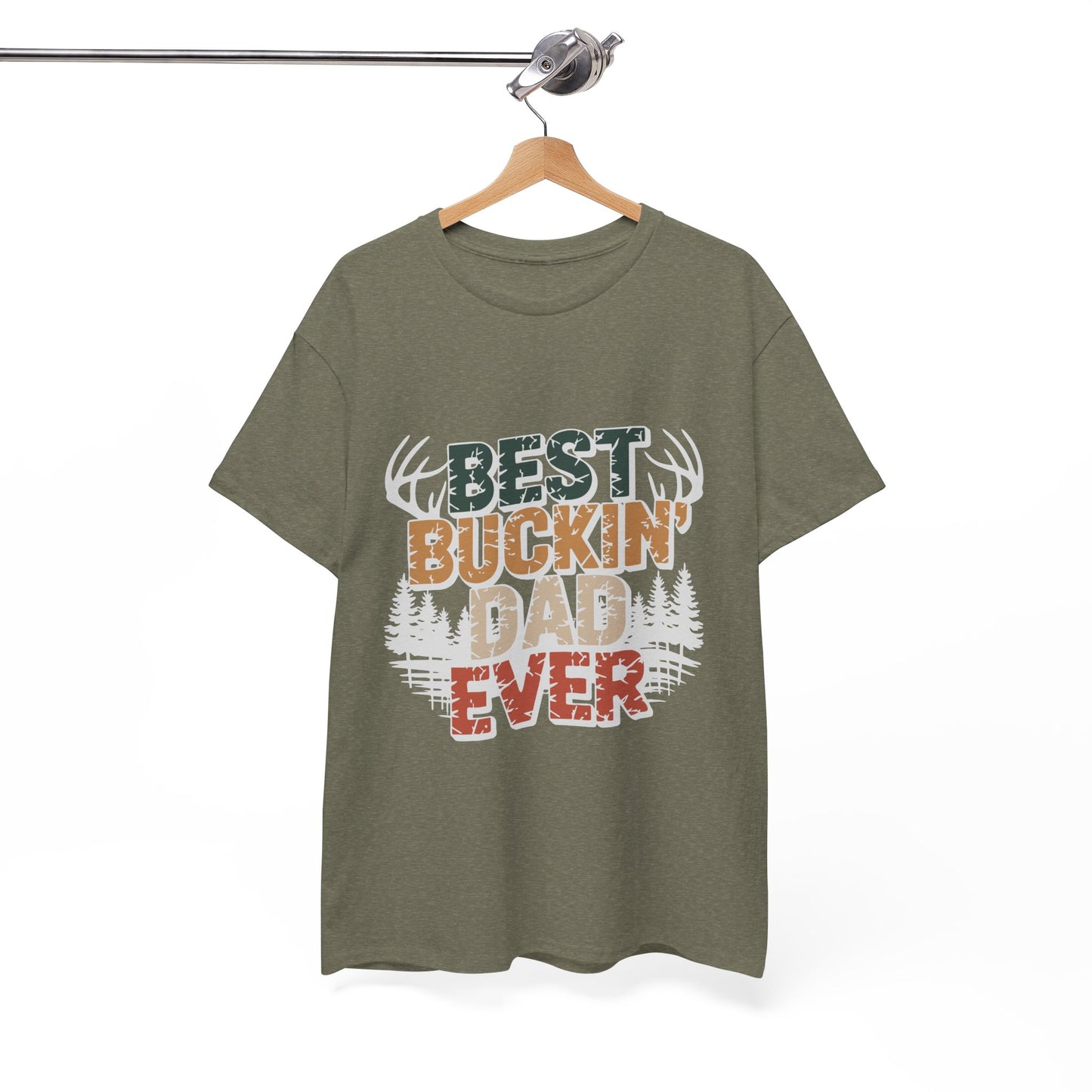 Best Buckin' Dad Ever Unisex Heavy Cotton Tee