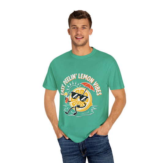 Sunny Vibes T-Shirt, Lemonade Graphic Tee, Summer Casual Wear, Unisex Beach Shirt, Fun Vacation Outfit