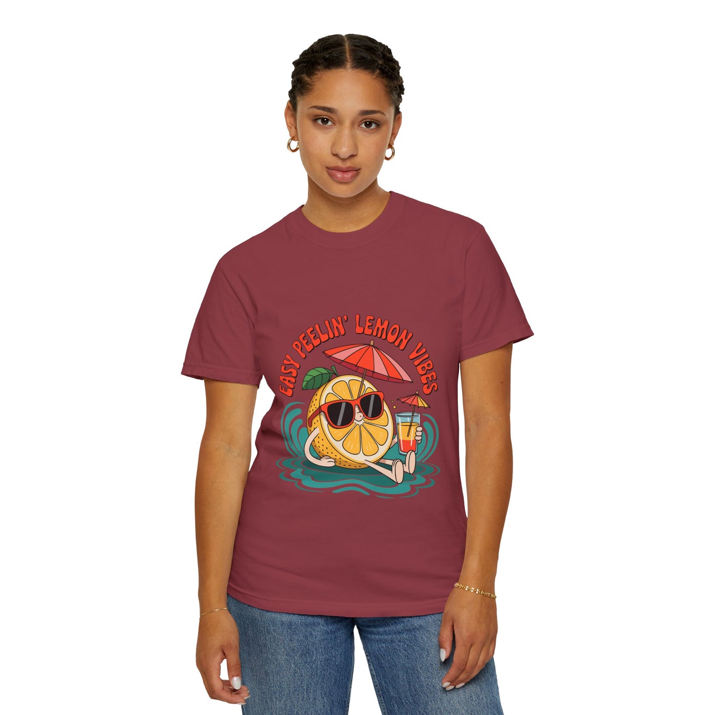 Easy Peelin' Lemon Vibes Unisex Garment-Dyed T-Shirt - Summer Chill Fashion