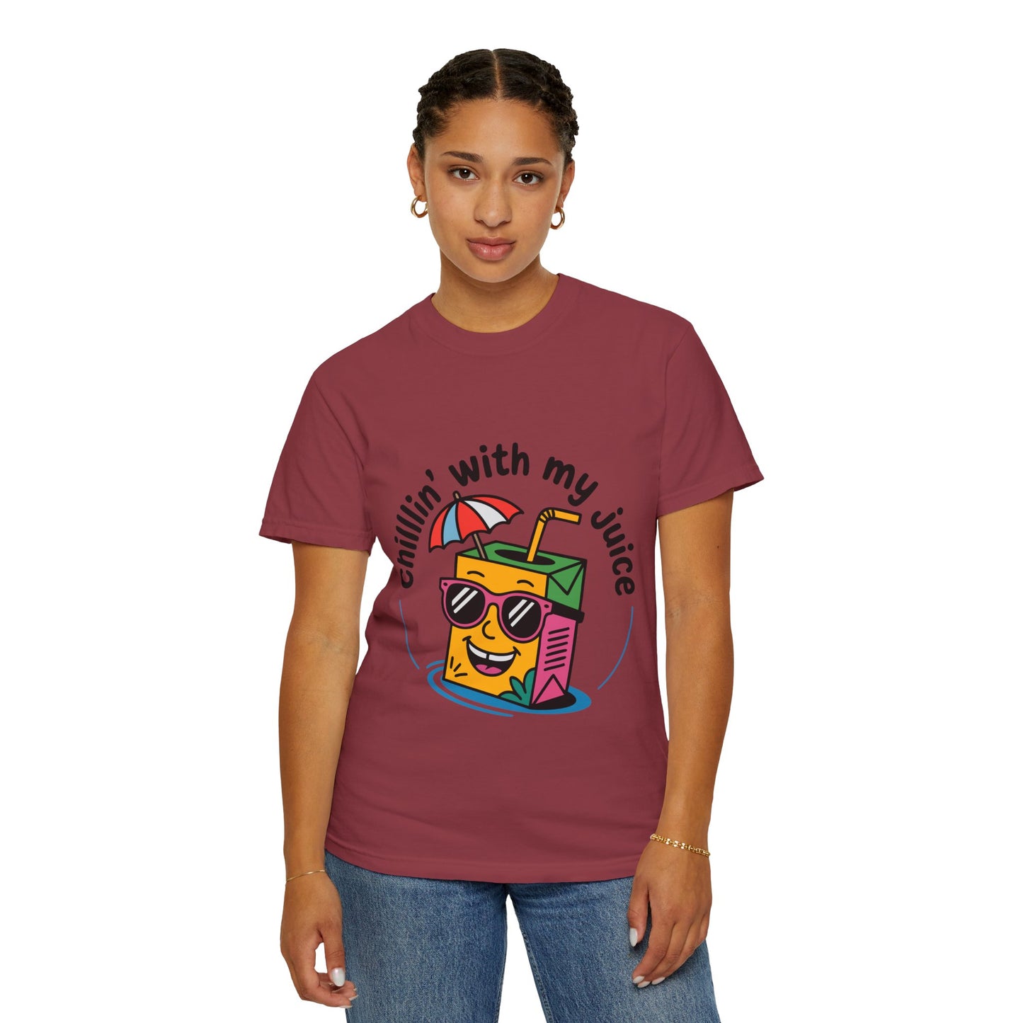 Chillin' With My Juice Unisex T-Shirt - Fun Summer Vibe, Perfect for Casual Days and Pool Parties