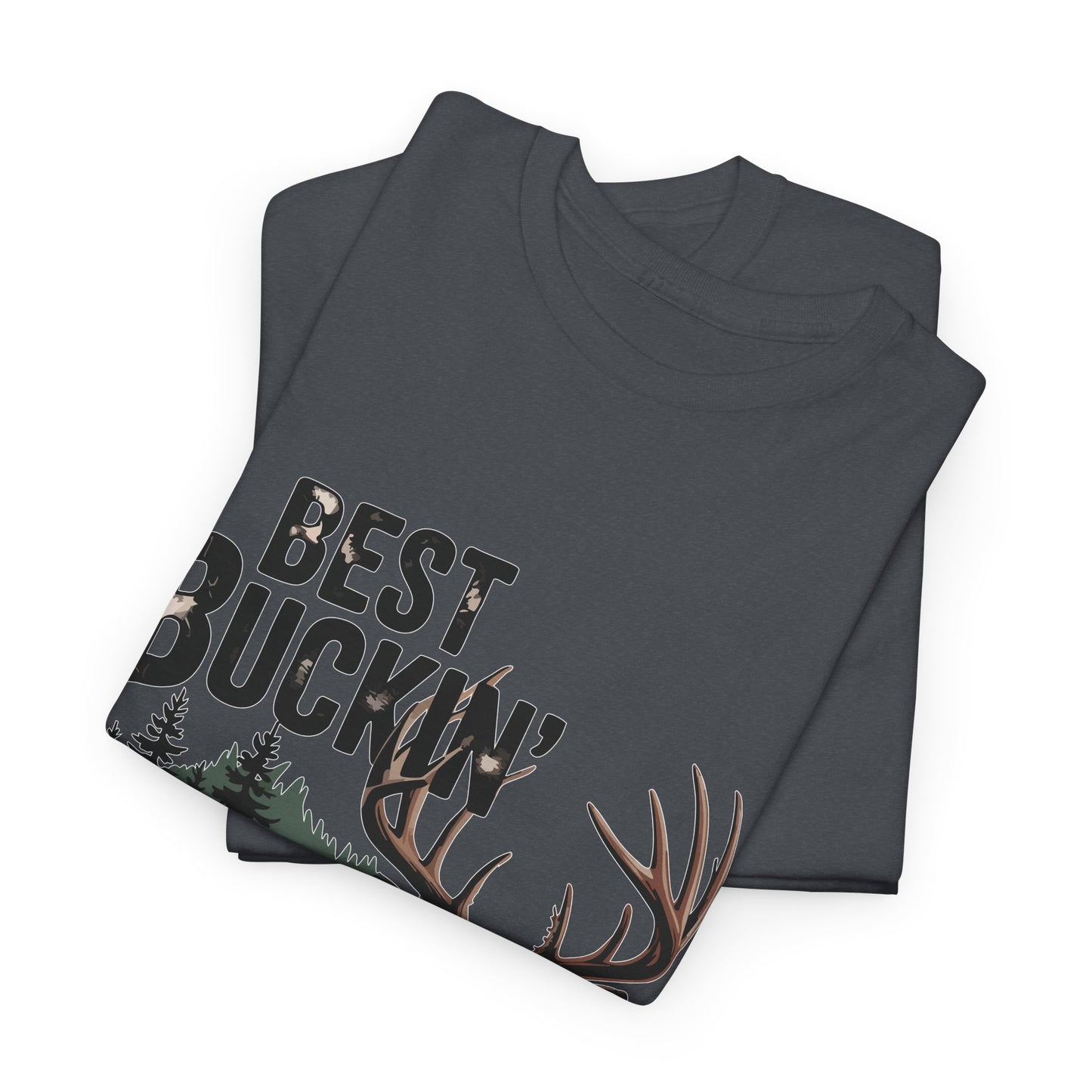 Best Buckin' Dad Ever Unisex Heavy Cotton Tee - Perfect Gift for Father's Day and Outdoorsy Dads