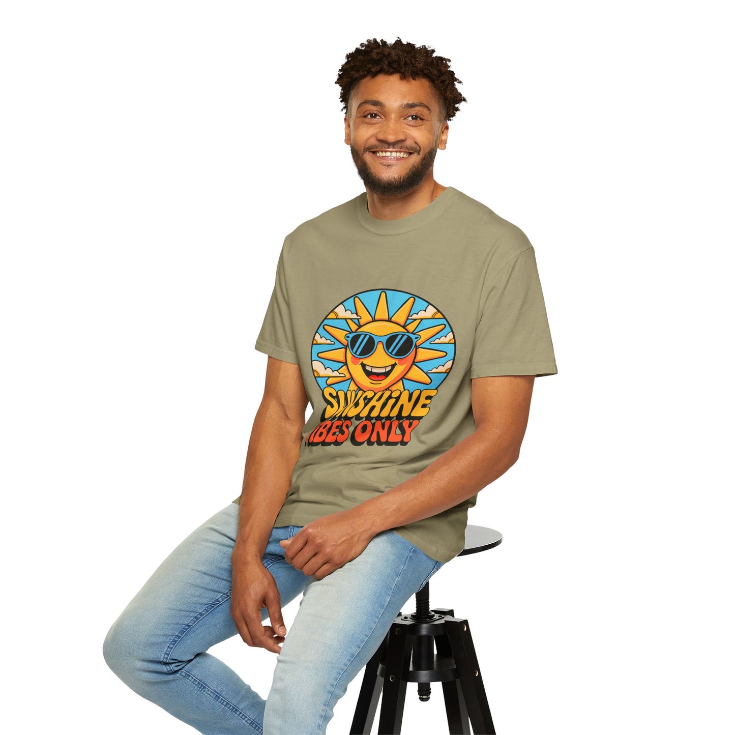 Sunshine Vibes Only Unisex Garment-Dyed T-Shirt - Feel-Good Summer Wear