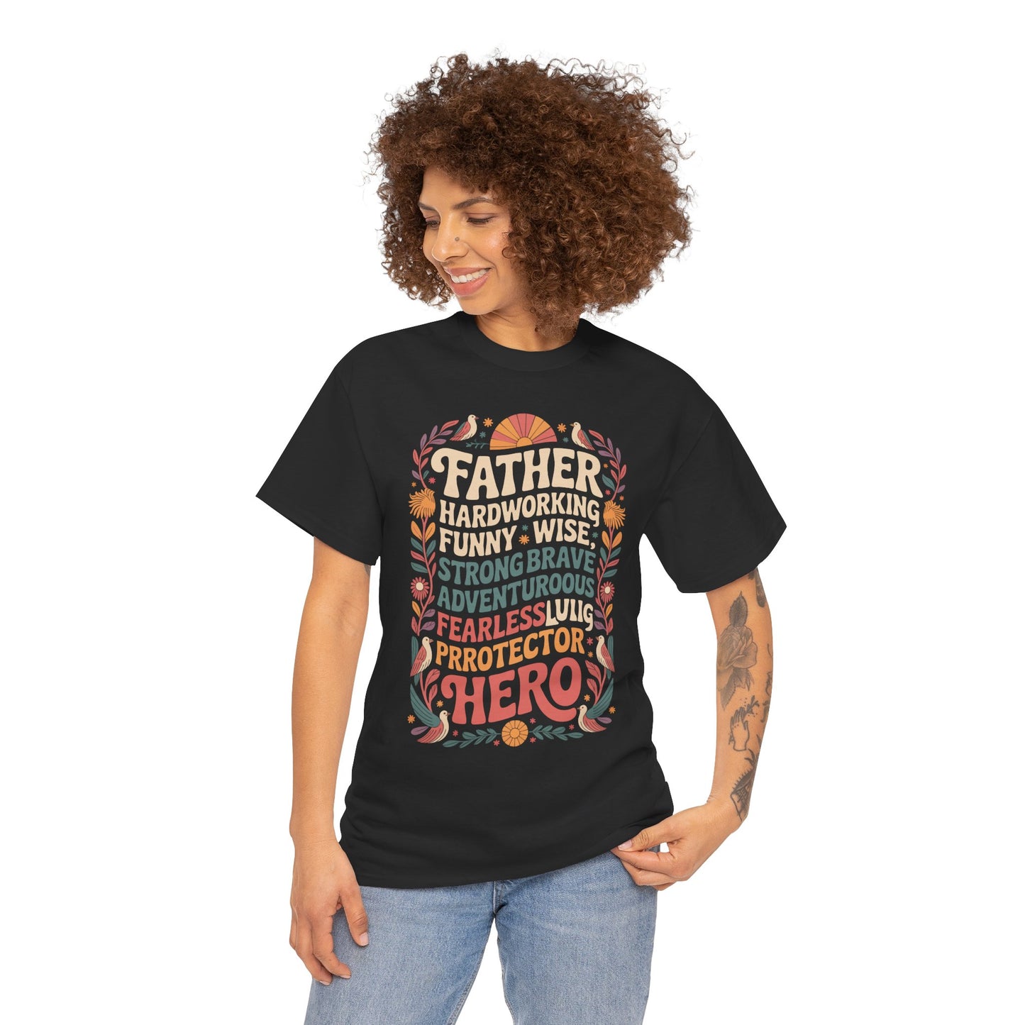 Dad Hero Unisex Heavy Cotton Tee - Perfect Gift for Father's Day