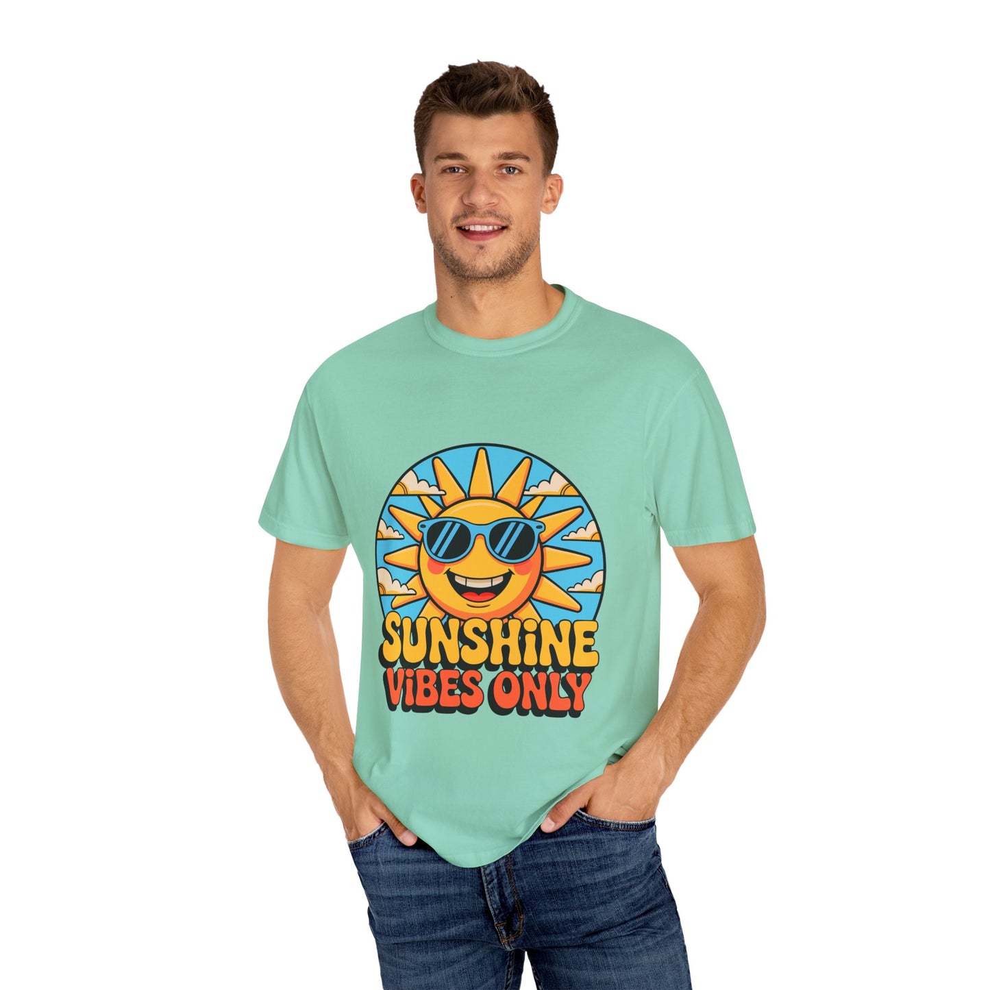 Sunshine Vibes Only Unisex Garment-Dyed T-Shirt - Feel-Good Summer Wear