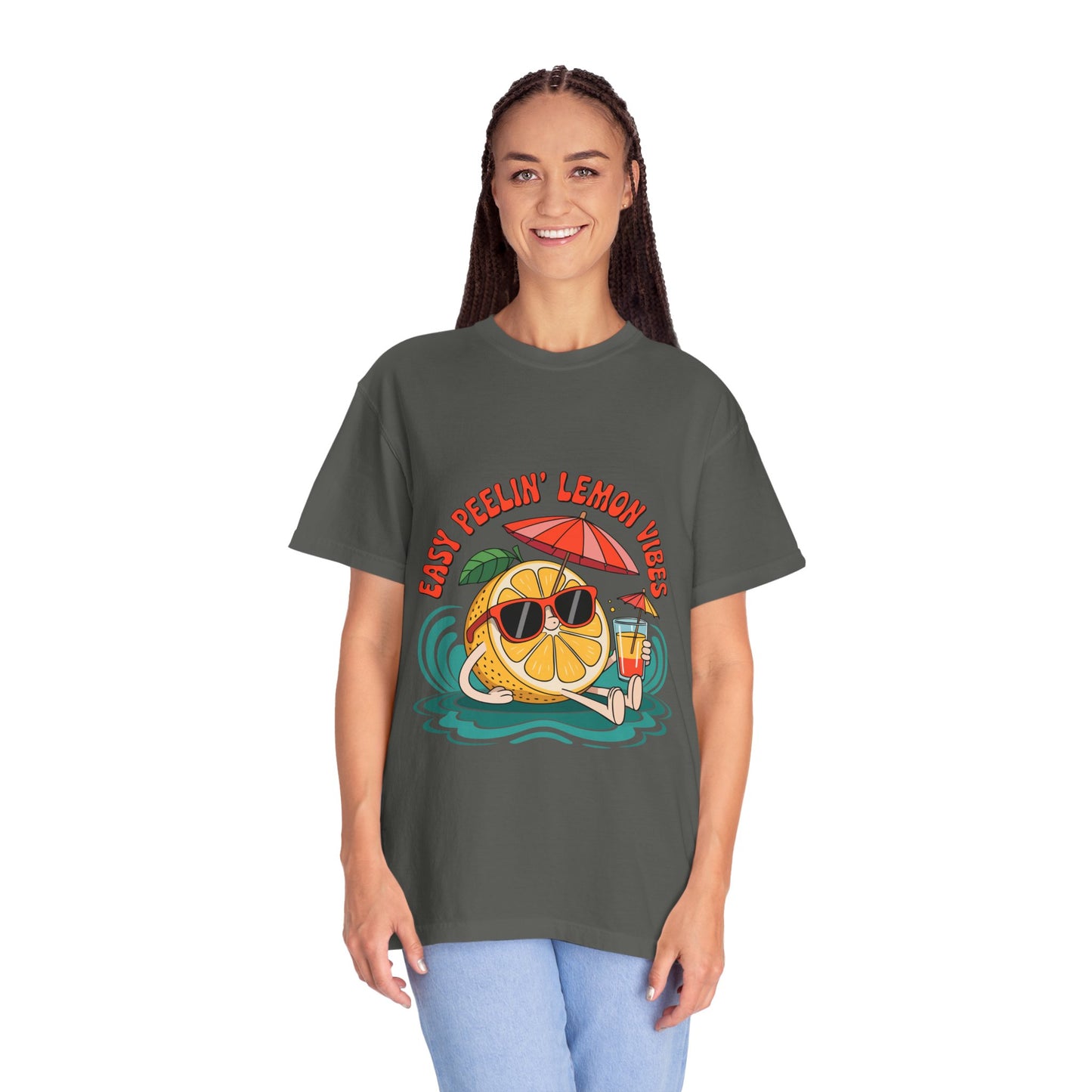 Easy Peelin' Lemon Vibes Unisex Garment-Dyed T-Shirt - Summer Chill Fashion