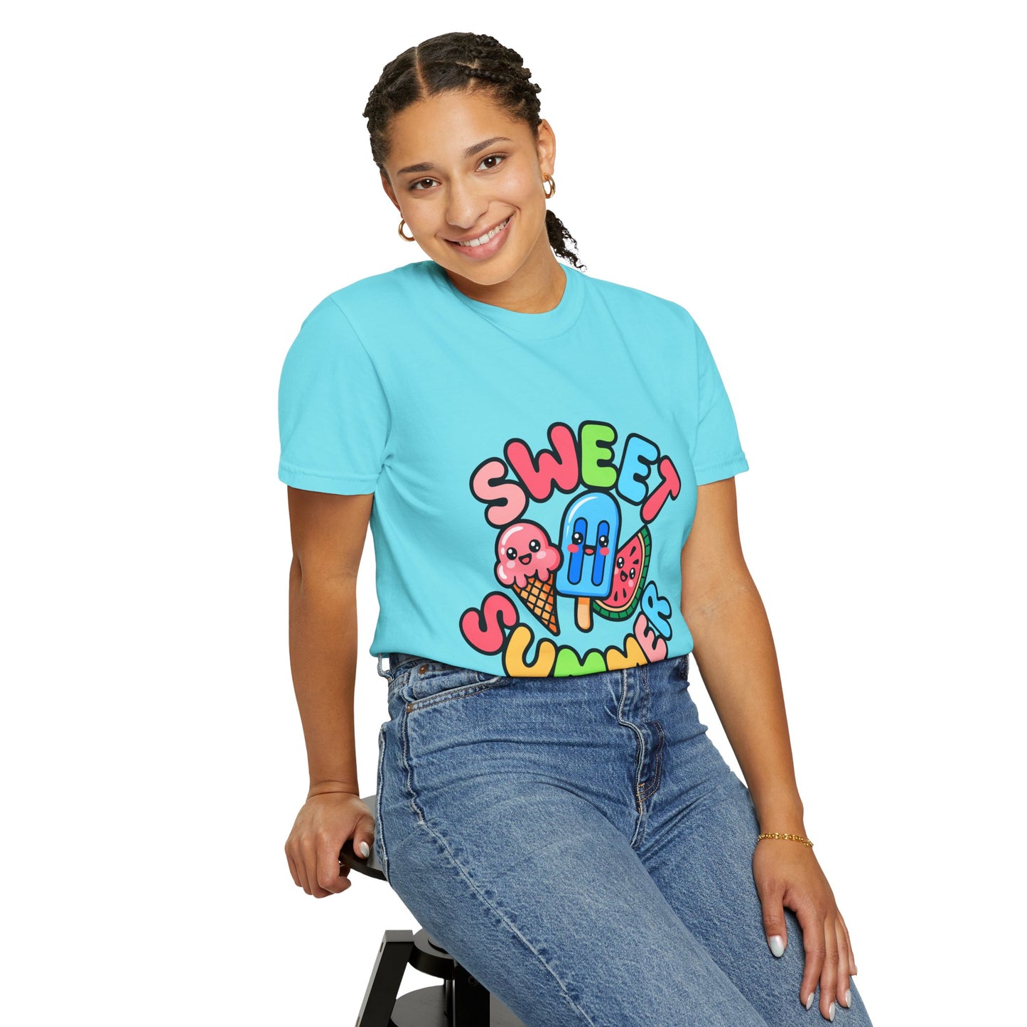 Sweet Summer Unisex T-Shirt | Cute Summer Apparel, Ice Cream Shirt, Beachwear, Gift for Ice Cream Lovers, Bright Casual Tee