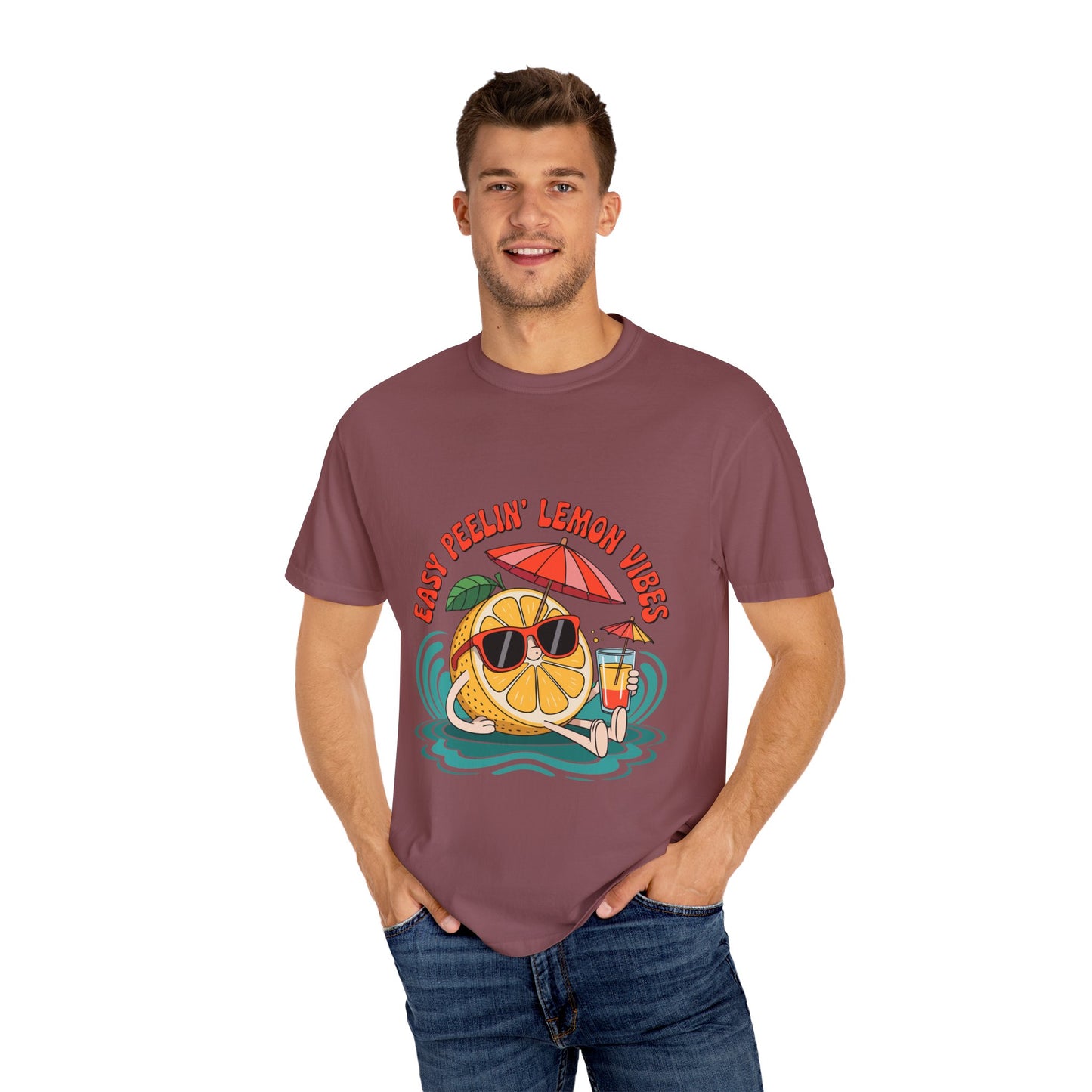 Easy Peelin' Lemon Vibes Unisex Garment-Dyed T-Shirt - Summer Chill Fashion