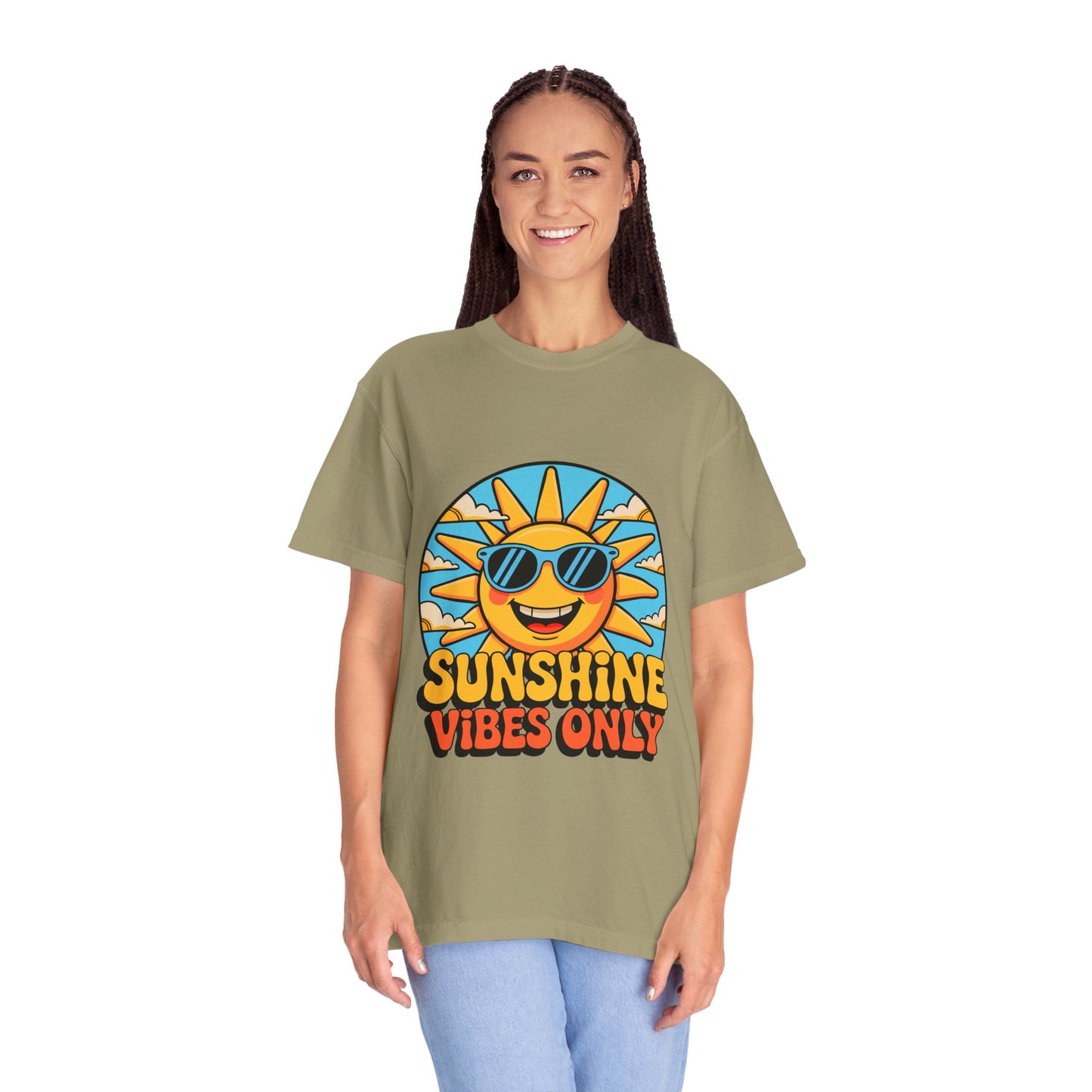 Sunshine Vibes Only Unisex Garment-Dyed T-Shirt - Feel-Good Summer Wear