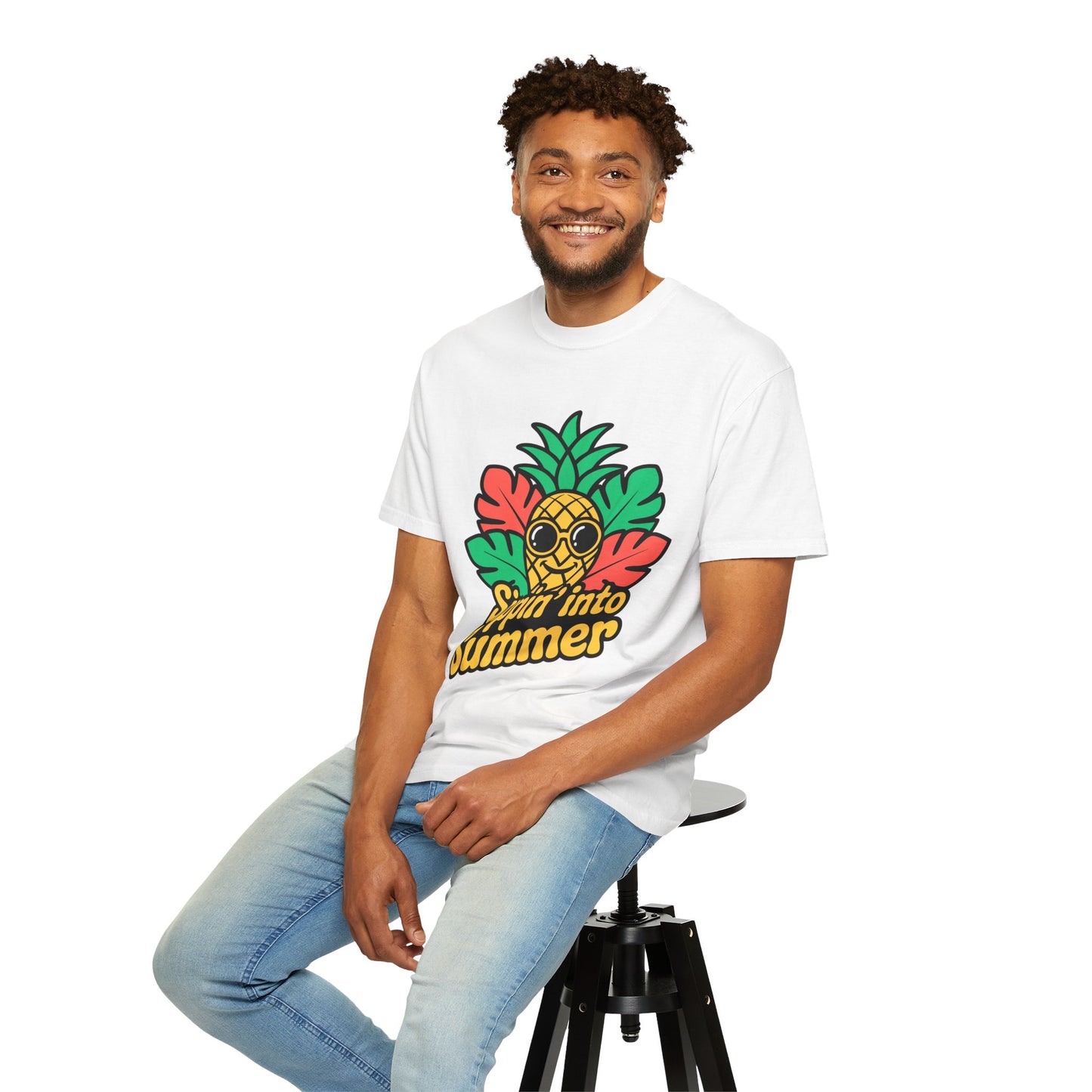 Sippin' into Summer Unisex T-Shirt - Fun Pineapple Design for Beach Days