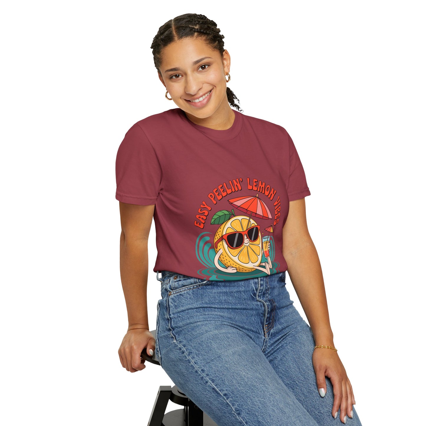 Easy Peelin' Lemon Vibes Unisex Garment-Dyed T-Shirt - Summer Chill Fashion