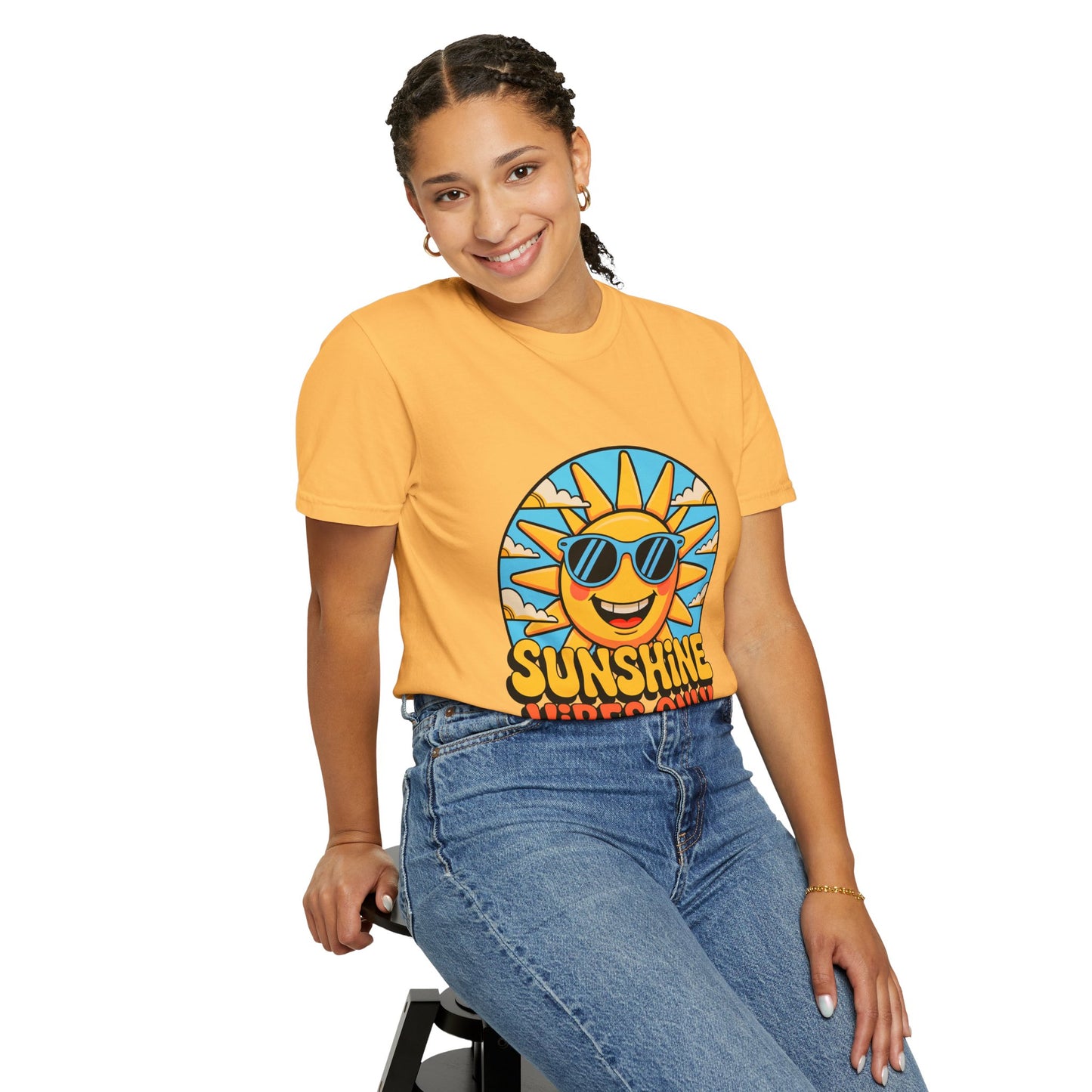 Sunshine Vibes Only Unisex Garment-Dyed T-Shirt - Feel-Good Summer Wear