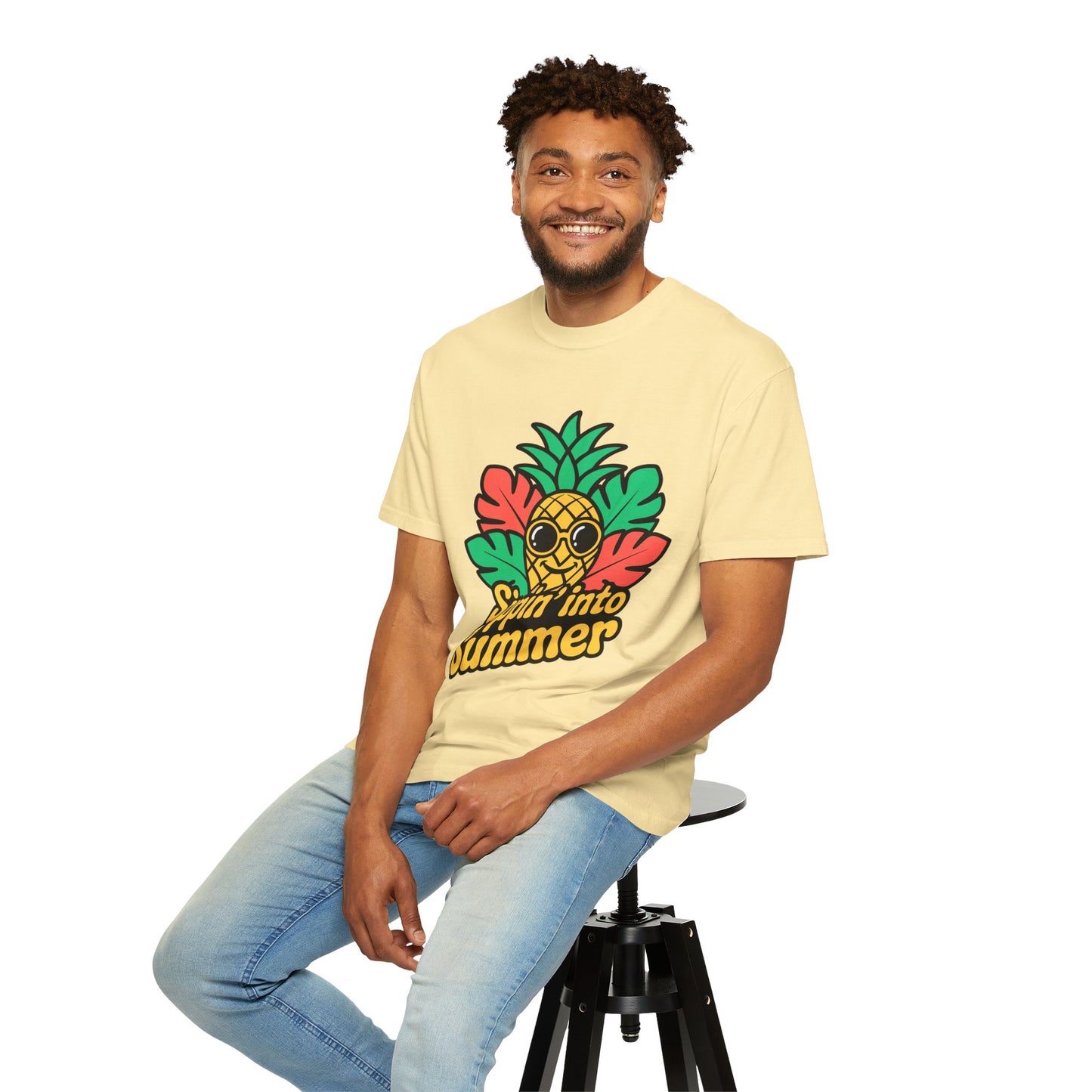 Sippin' into Summer Unisex T-Shirt - Fun Pineapple Design for Beach Days