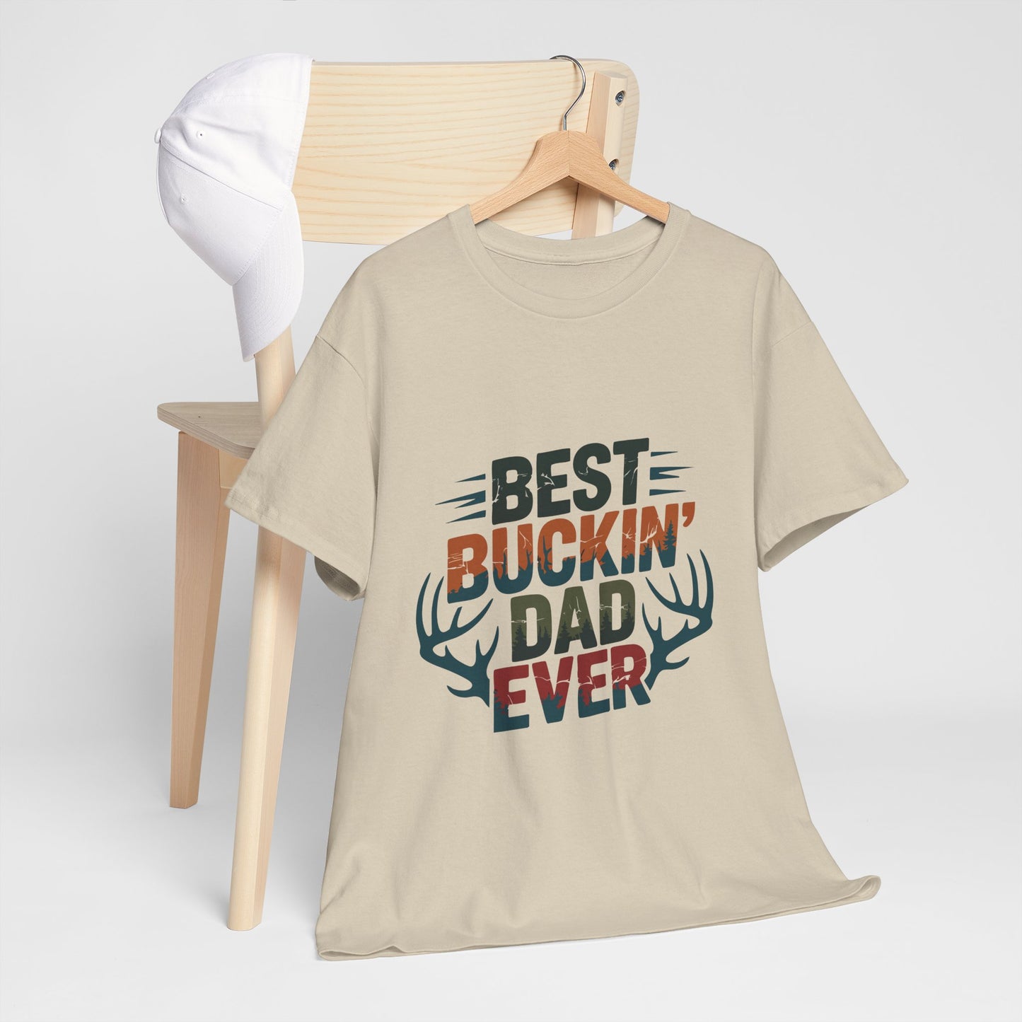 Best Buckin' Dad Ever Unisex Heavy Cotton Tee