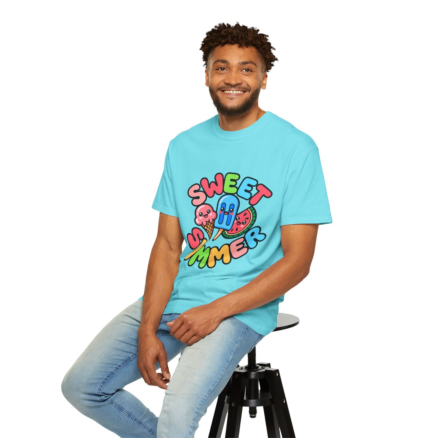 Sweet Summer Unisex T-Shirt | Cute Summer Apparel, Ice Cream Shirt, Beachwear, Gift for Ice Cream Lovers, Bright Casual Tee
