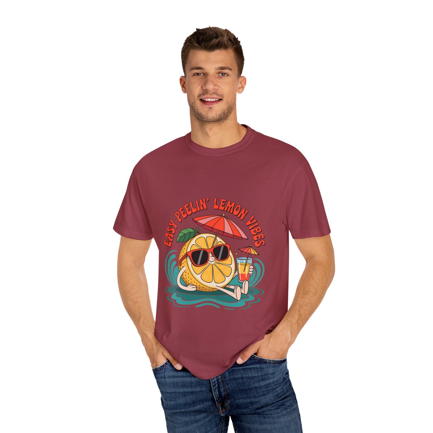 Easy Peelin' Lemon Vibes Unisex Garment-Dyed T-Shirt - Summer Chill Fashion