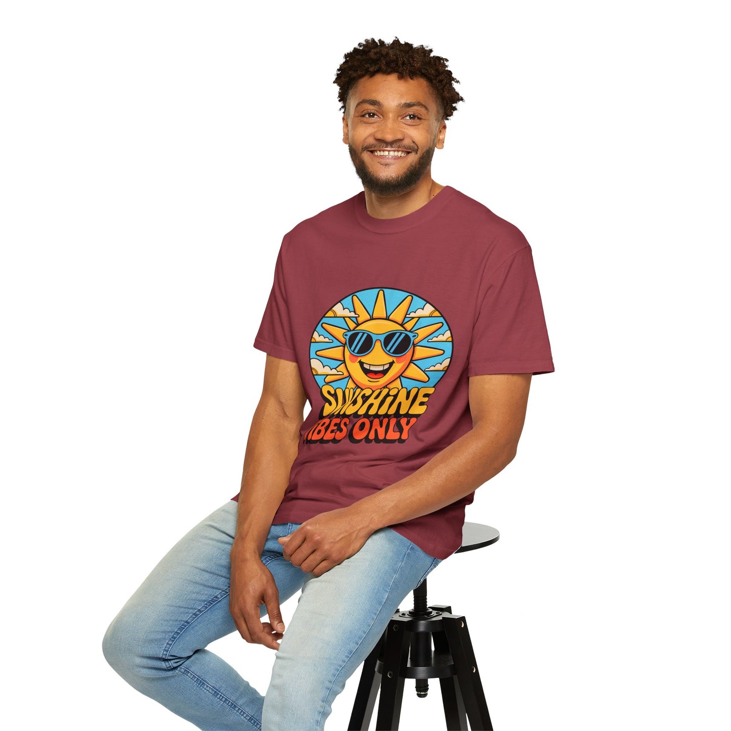 Sunshine Vibes Only Unisex Garment-Dyed T-Shirt - Feel-Good Summer Wear