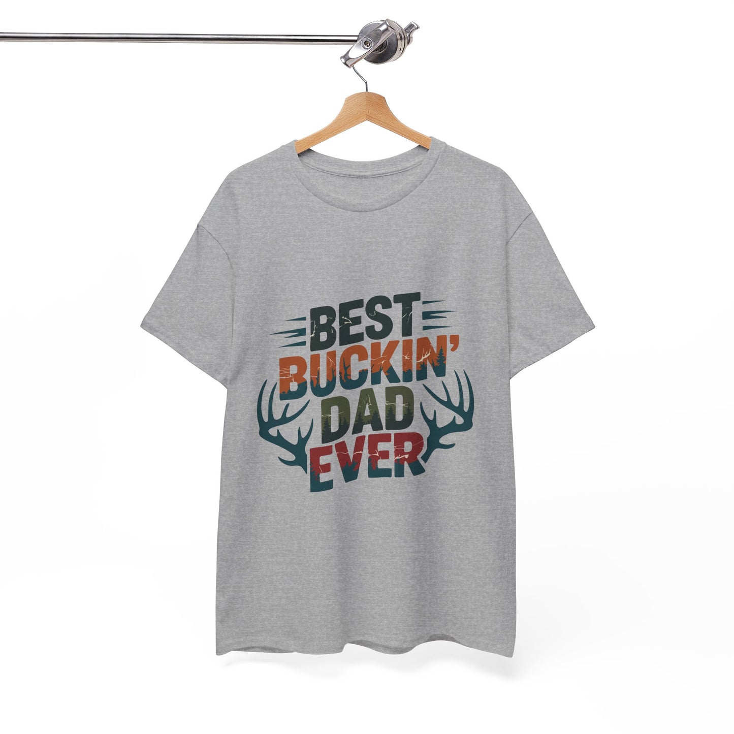 Best Buckin' Dad Ever Unisex Heavy Cotton Tee