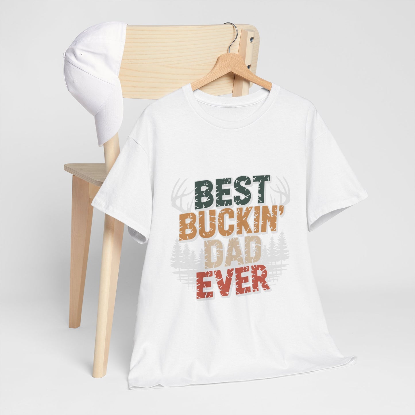 Best Buckin' Dad Ever Unisex Heavy Cotton Tee