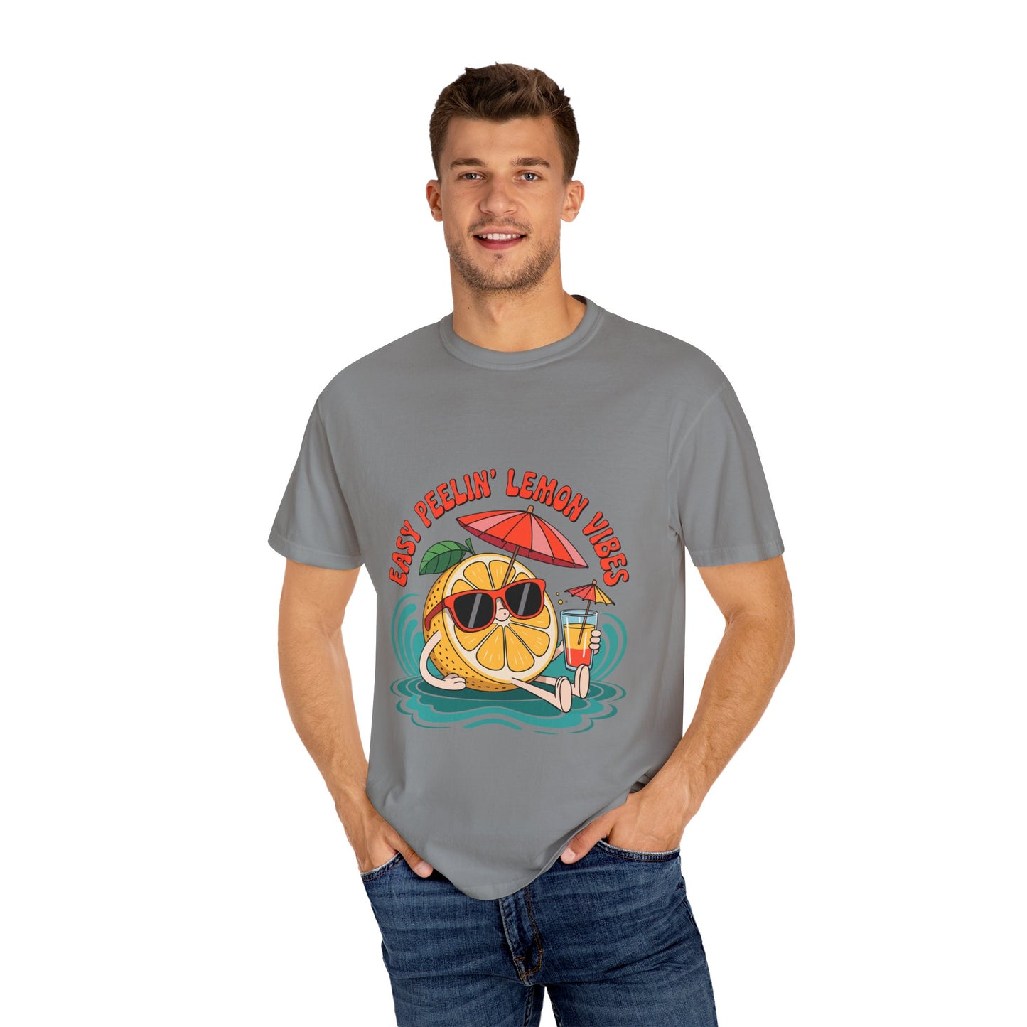 Easy Peelin' Lemon Vibes Unisex Garment-Dyed T-Shirt - Summer Chill Fashion