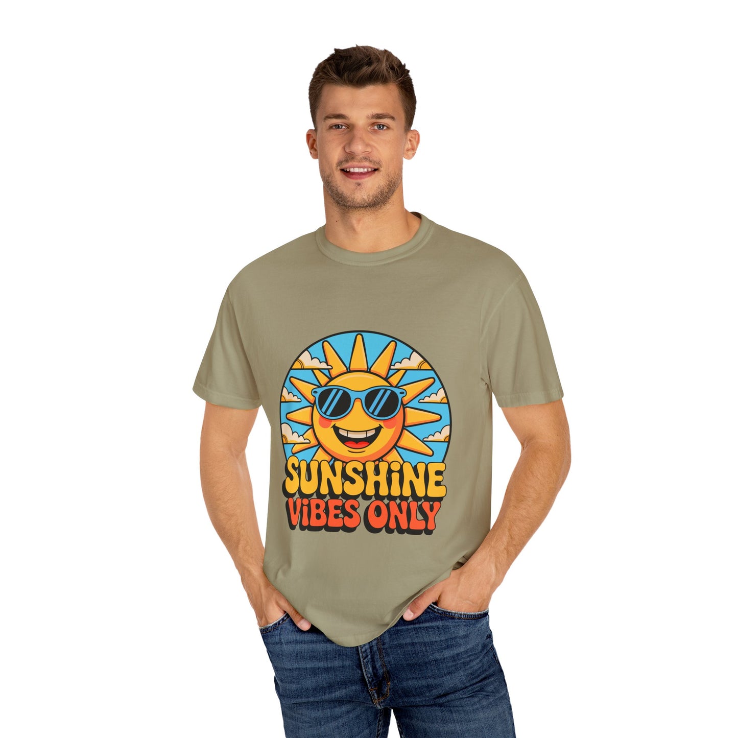 Sunshine Vibes Only Unisex Garment-Dyed T-Shirt - Feel-Good Summer Wear