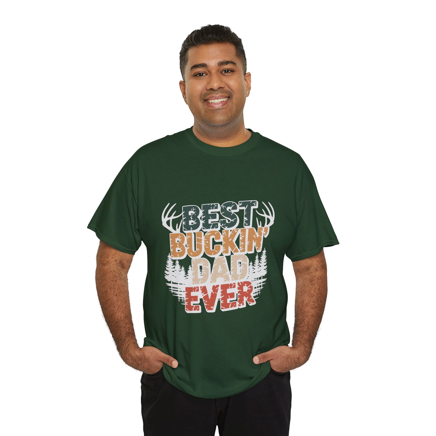Best Buckin' Dad Ever Unisex Heavy Cotton Tee