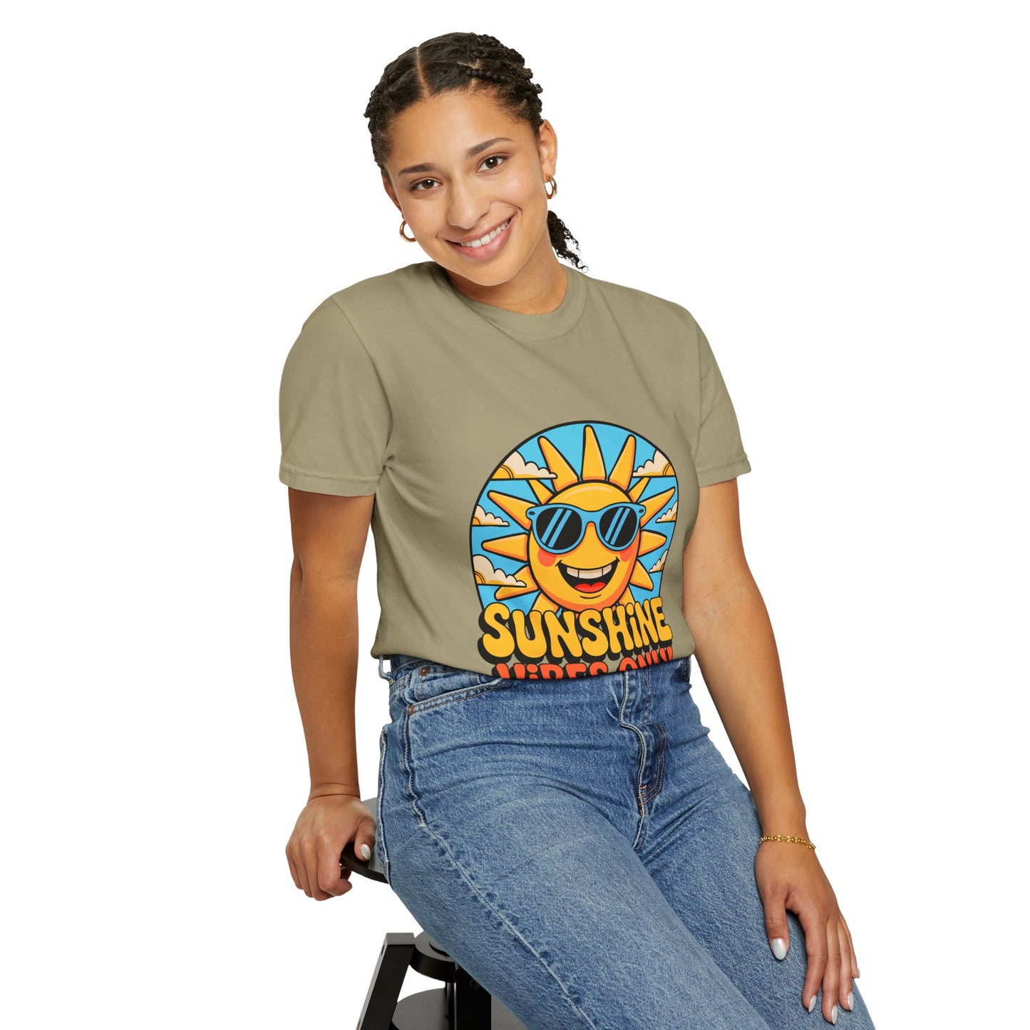 Sunshine Vibes Only Unisex Garment-Dyed T-Shirt - Feel-Good Summer Wear