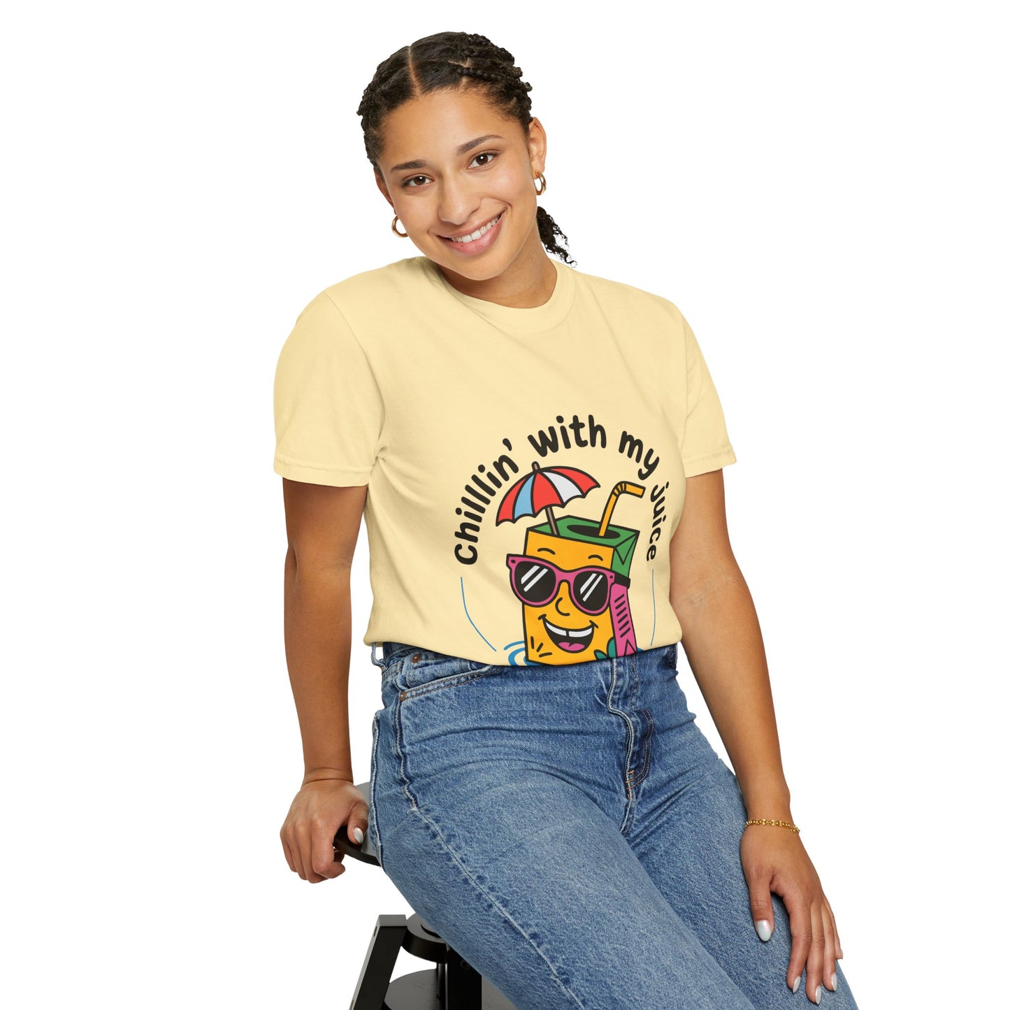 Chillin' With My Juice Unisex T-Shirt - Fun Summer Vibe, Perfect for Casual Days and Pool Parties