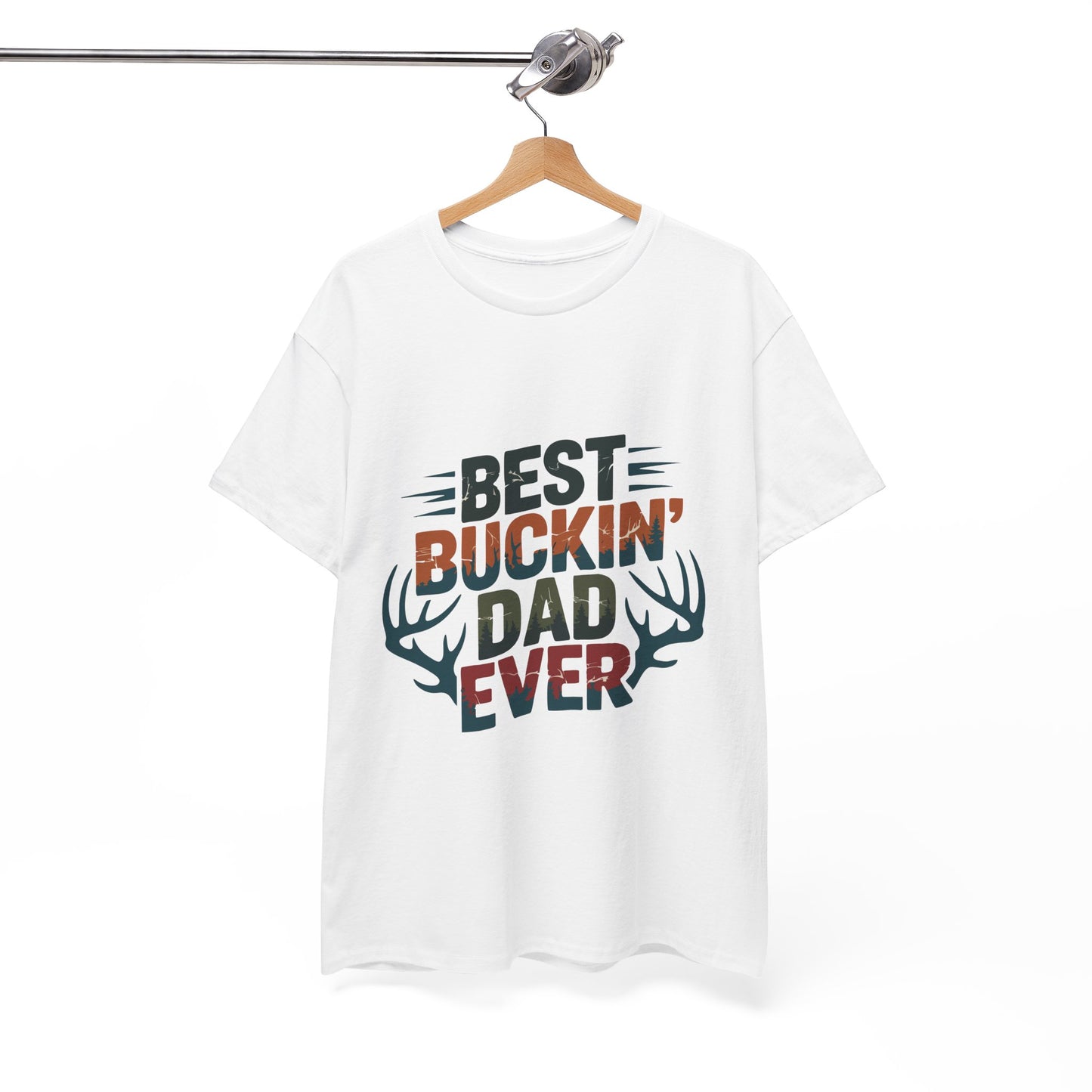 Best Buckin' Dad Ever Unisex Heavy Cotton Tee