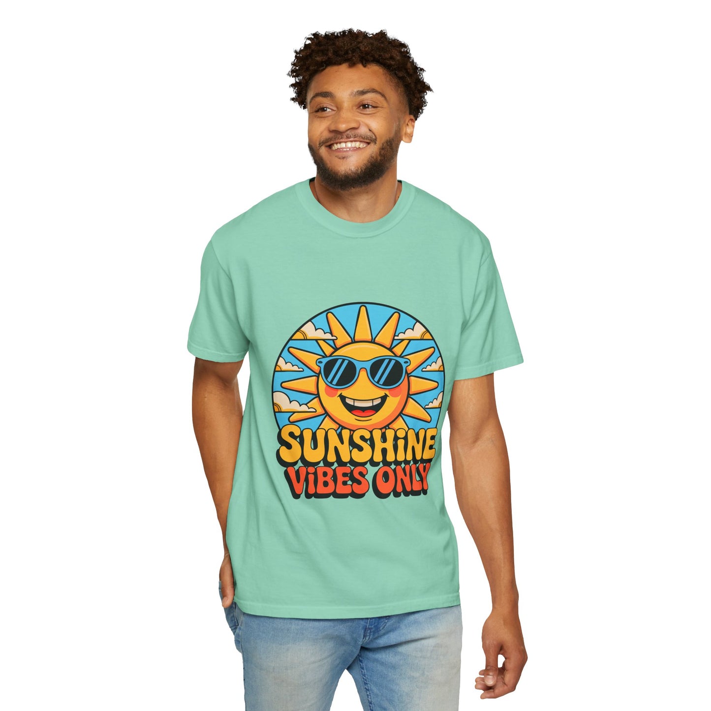 Sunshine Vibes Only Unisex Garment-Dyed T-Shirt - Feel-Good Summer Wear