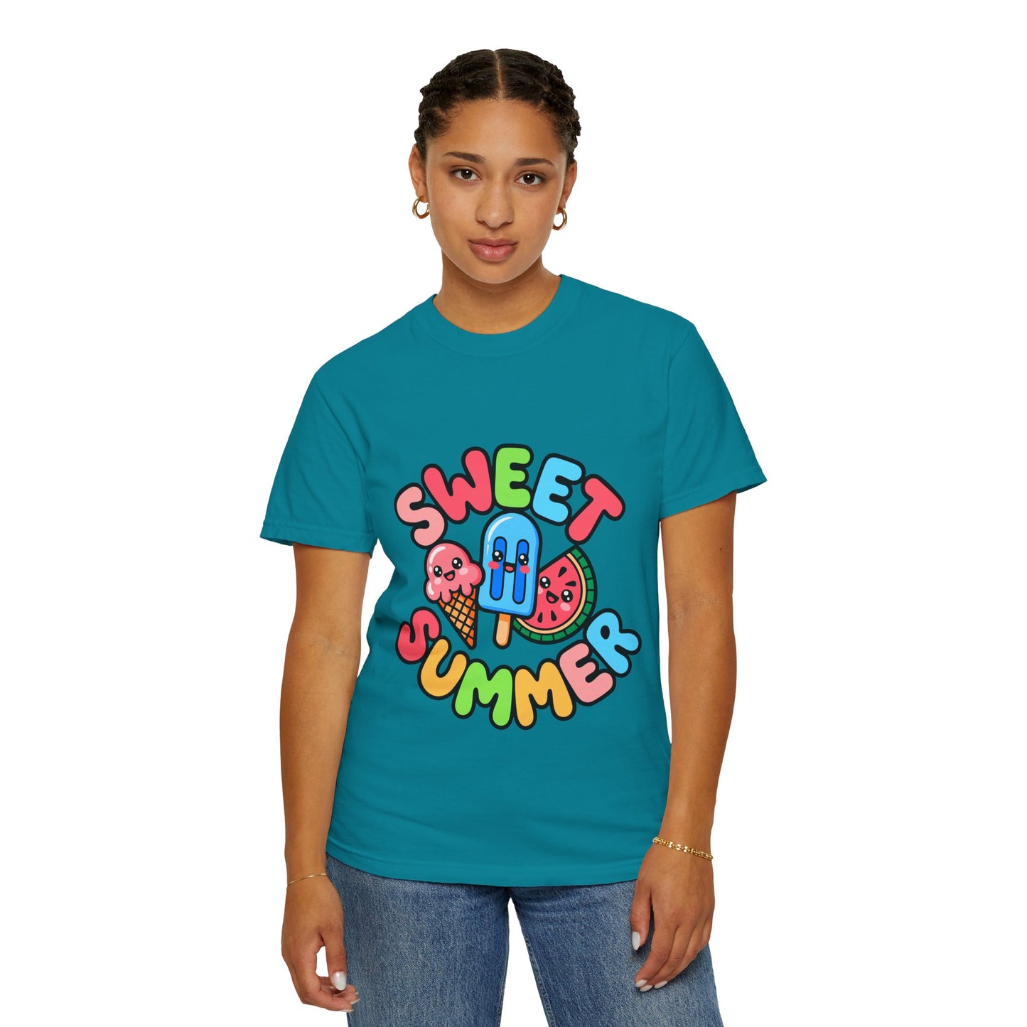 Sweet Summer Unisex T-Shirt | Cute Summer Apparel, Ice Cream Shirt, Beachwear, Gift for Ice Cream Lovers, Bright Casual Tee