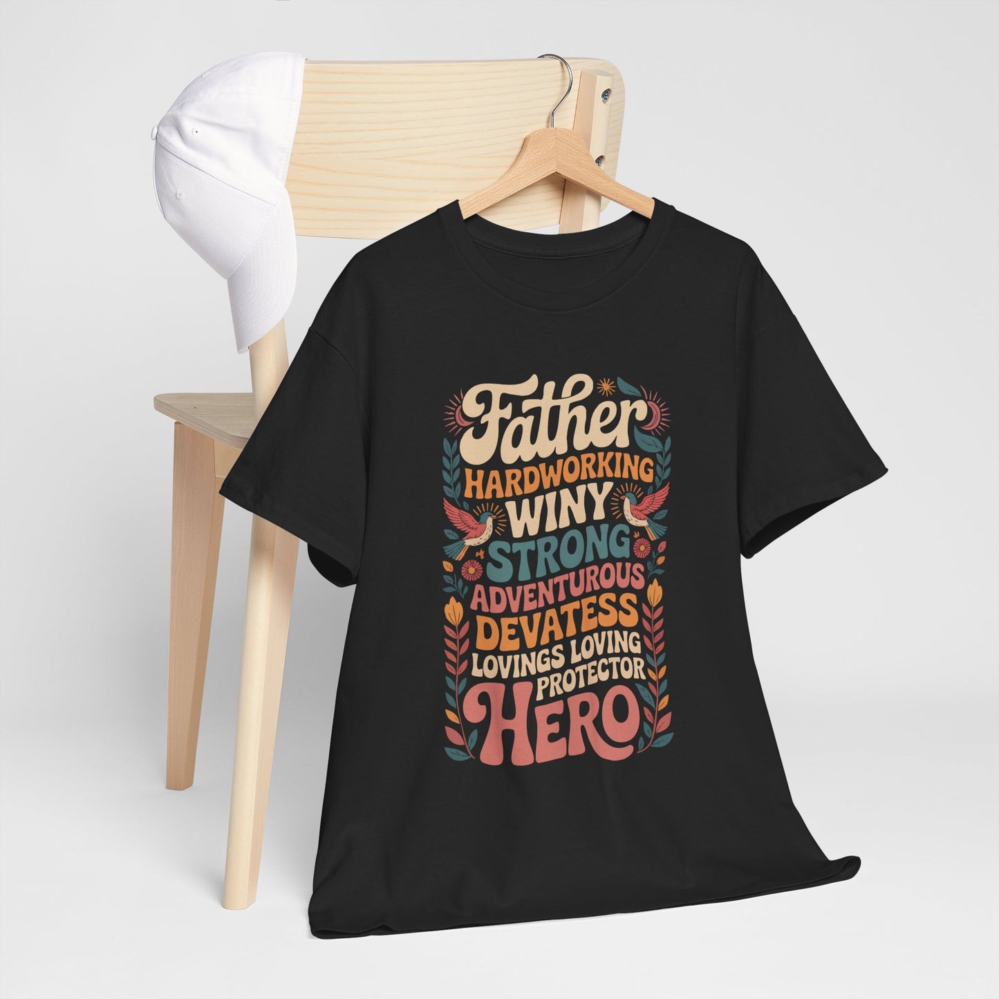 Celebratory Father's Day Unisex Tee, Dad Shirt, Gift for Him, Birthday Gift, Family Reunion Shirt, Adventure Tee, Hero Dad Tee