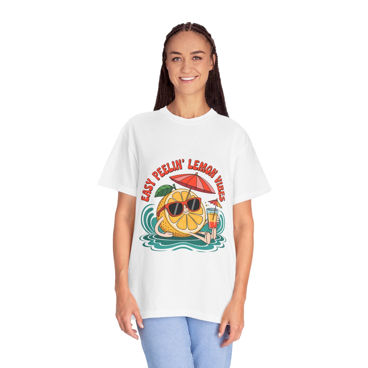 Easy Peelin' Lemon Vibes Unisex Garment-Dyed T-Shirt - Summer Chill Fashion