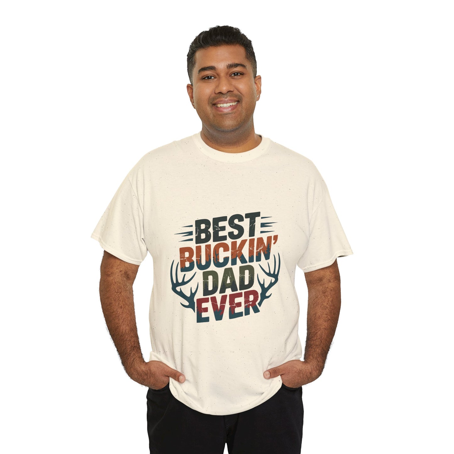 Best Buckin' Dad Ever Unisex Heavy Cotton Tee